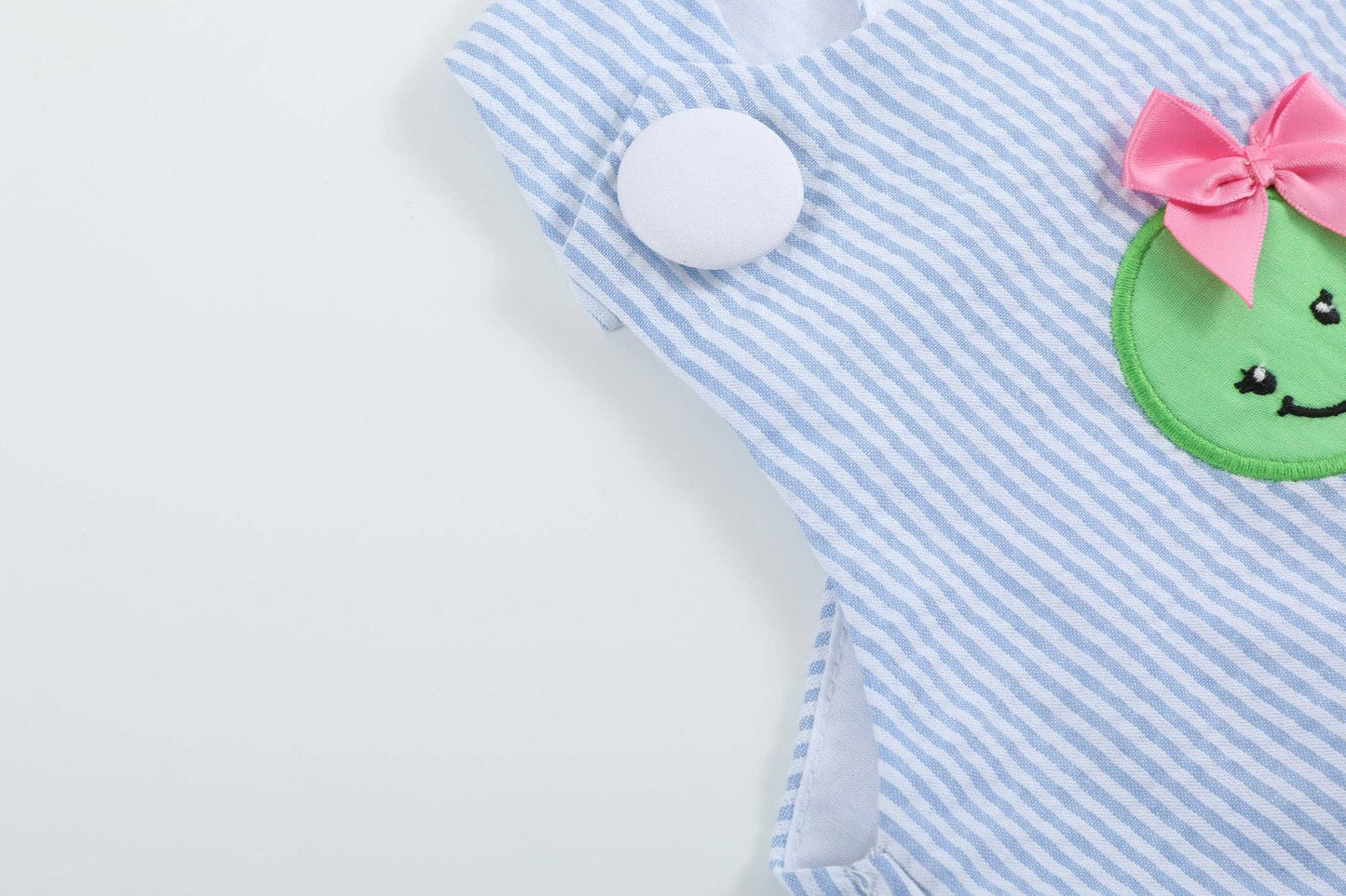 Light Blue Seersucker Turtle 2pc Bloomer Set - Ethan and Emily
