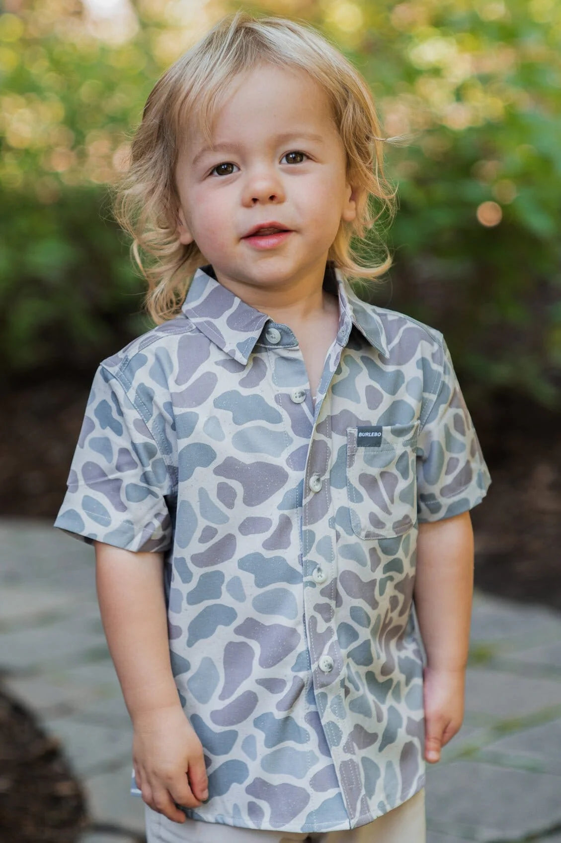 Burlebo camo button down - Ethan and Emily