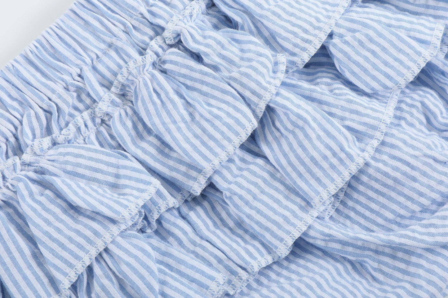 Light Blue Seersucker Turtle 2pc Bloomer Set - Ethan and Emily
