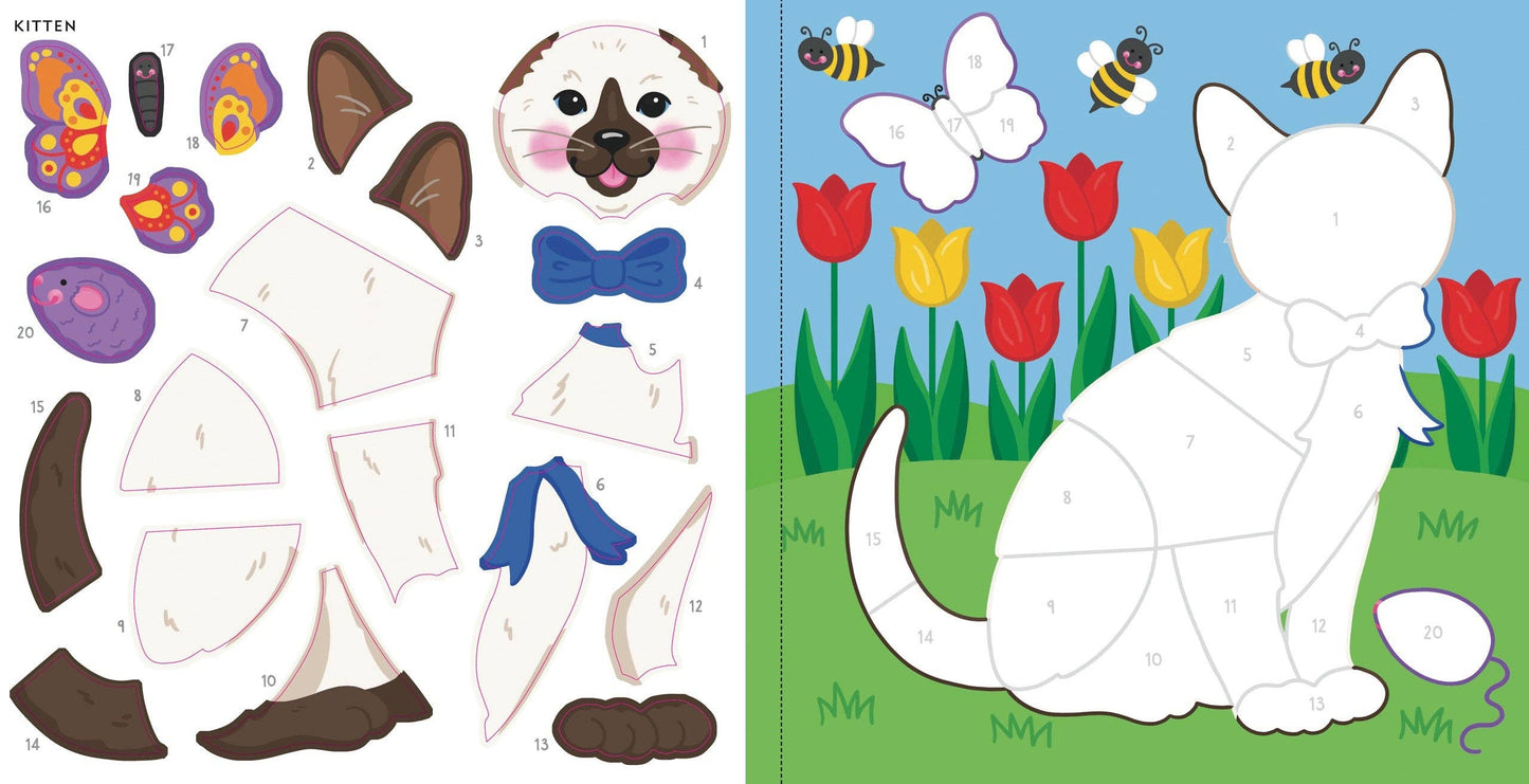 My First Color-by-Sticker - Furry Friends - Ethan and Emily