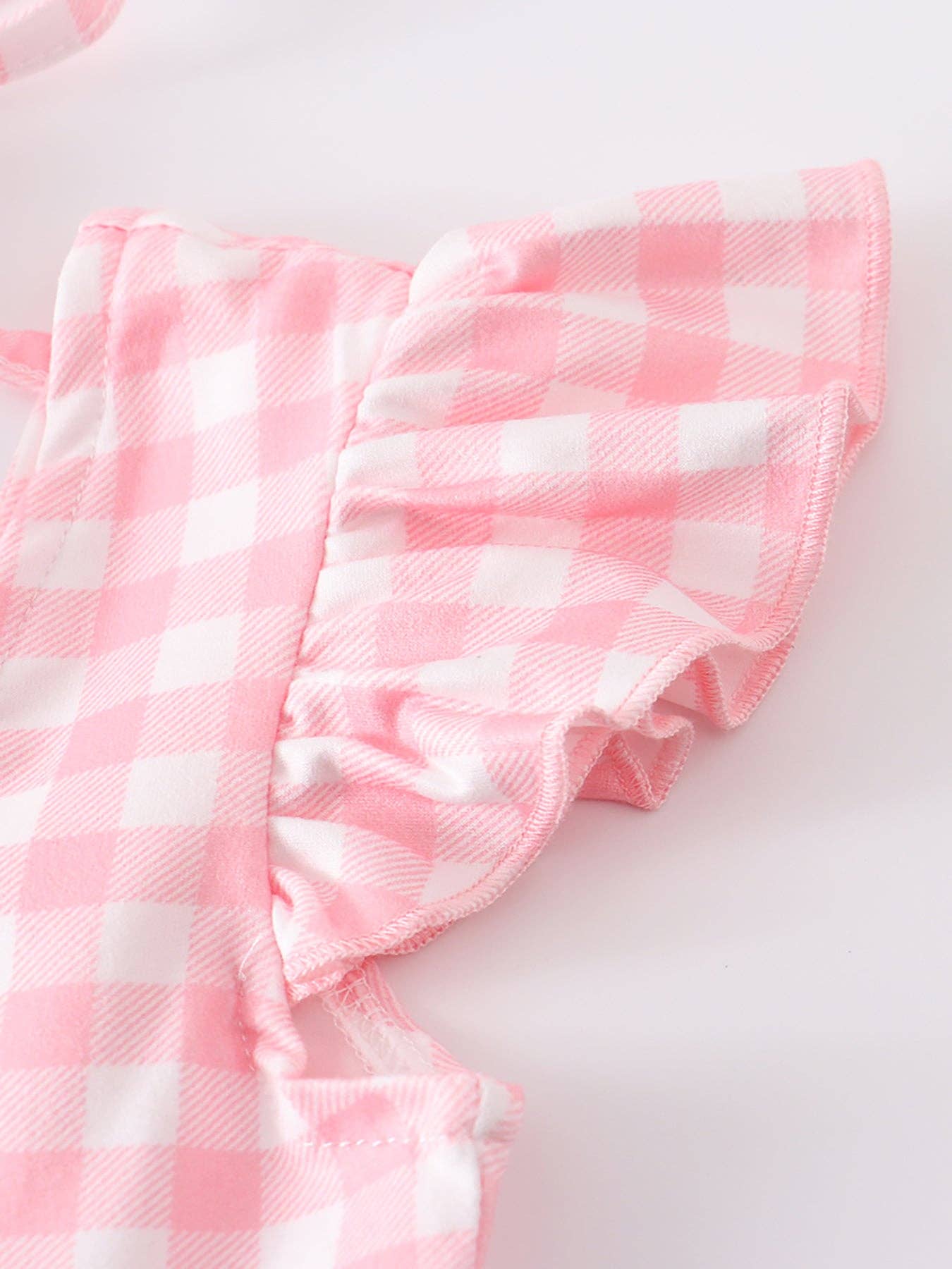 Easter Pink Plaid Rabbit Floral Girl Dress - Ethan and Emily