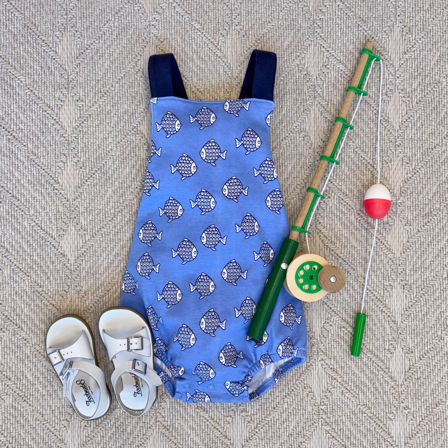 Little Fishies Sunsuit - Ethan and Emily