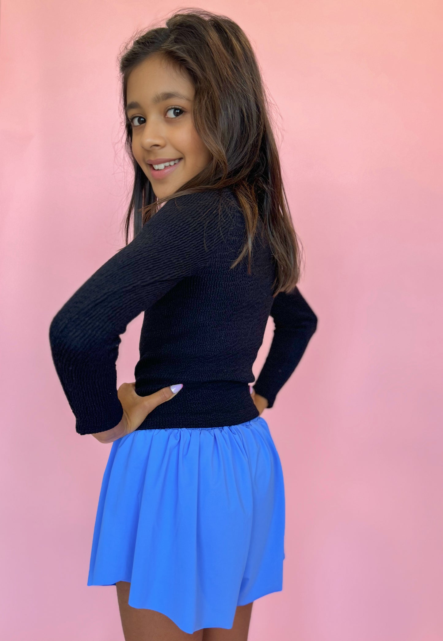 Girls smocked long sleeve top - Ethan and Emily