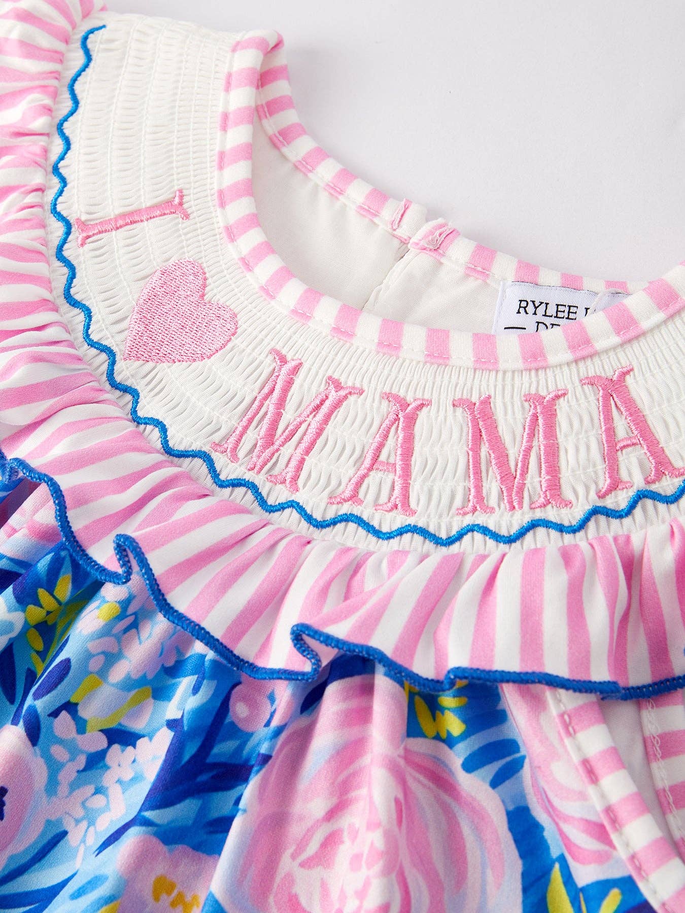 “I ❤ MAMA”Embroidery Smocking Baby Girls Dress - Ethan and Emily