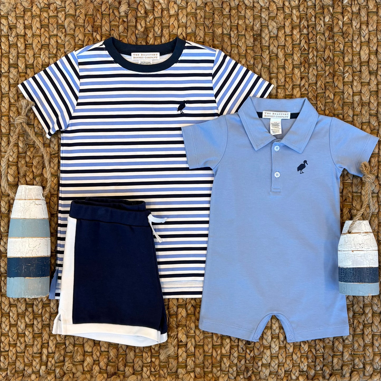Sir Proper's Romper in
Park City Periwinkle - Ethan and Emily