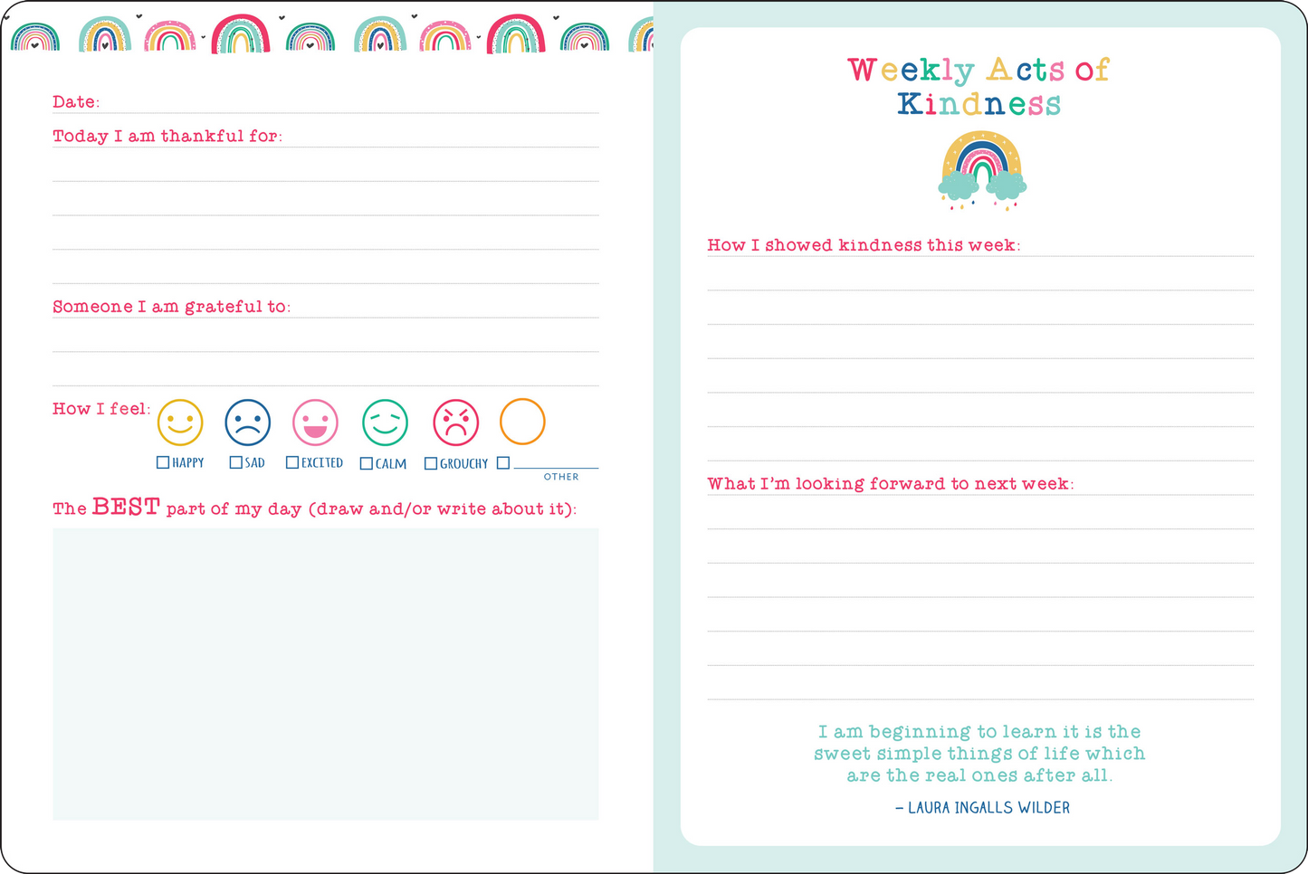 Daily Gratitude Journal for Kids - Ethan and Emily