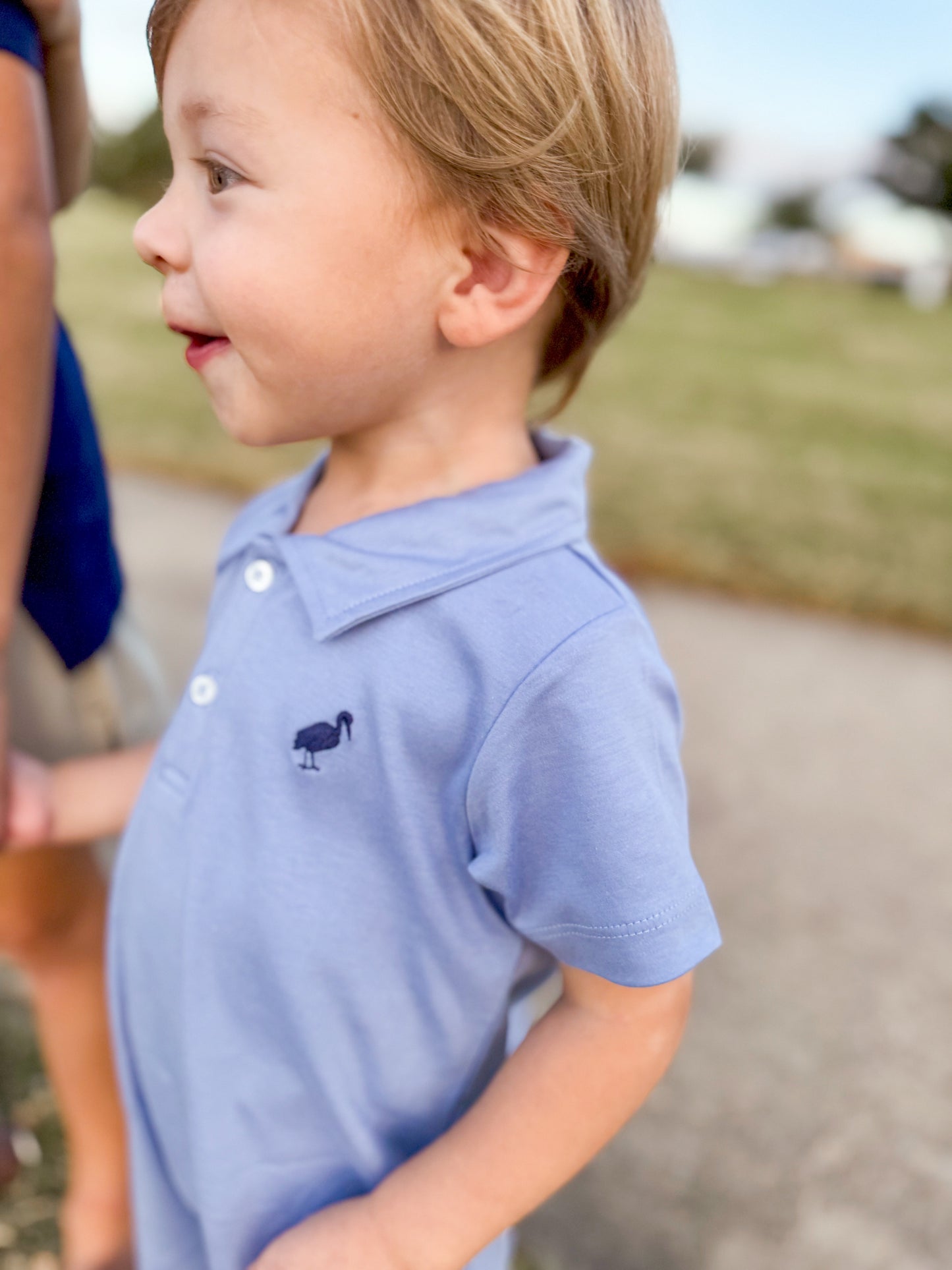 Sir Proper's Romper in
Park City Periwinkle - Ethan and Emily
