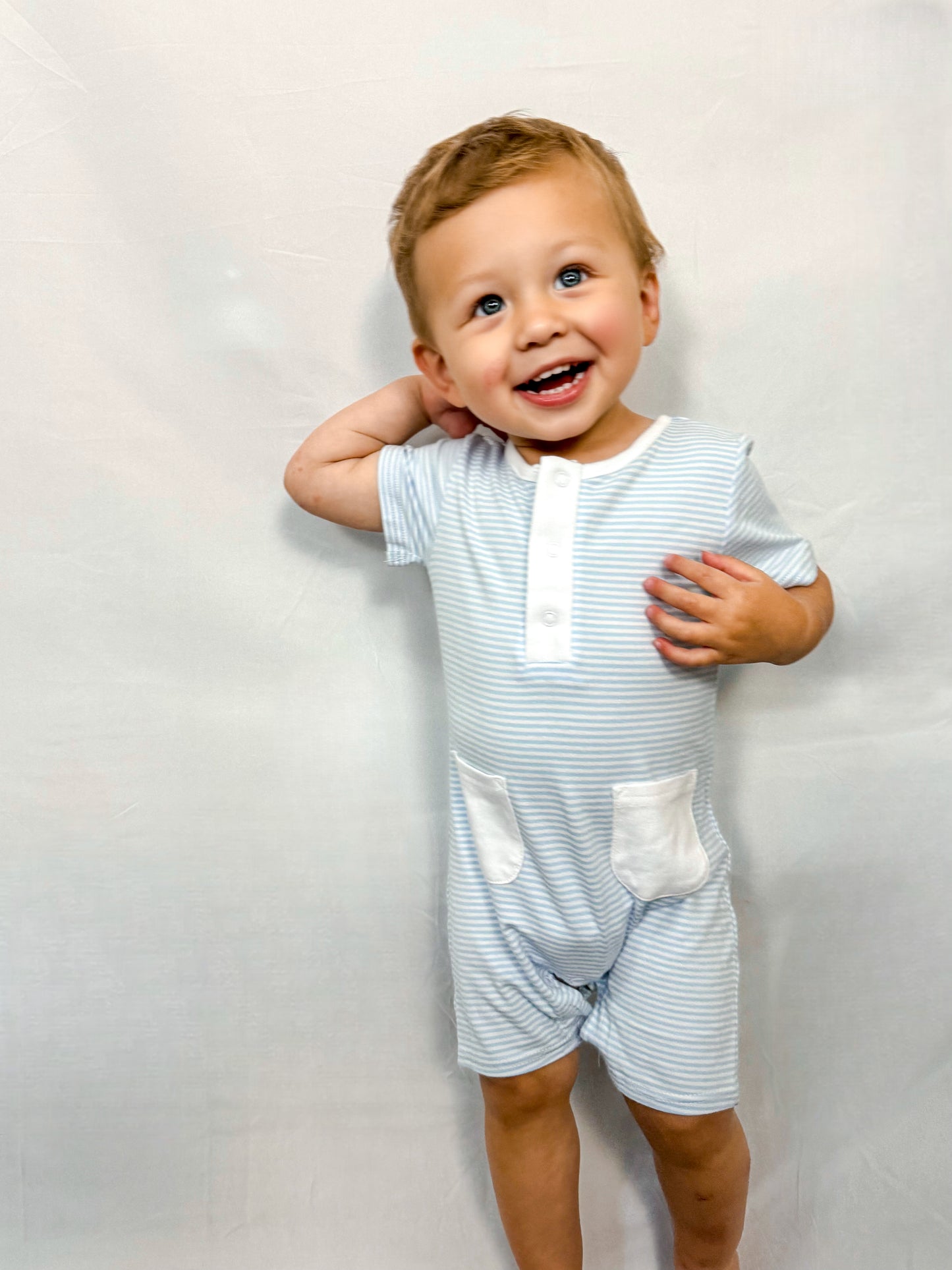 Striped Knit Romper - Ethan and Emily
