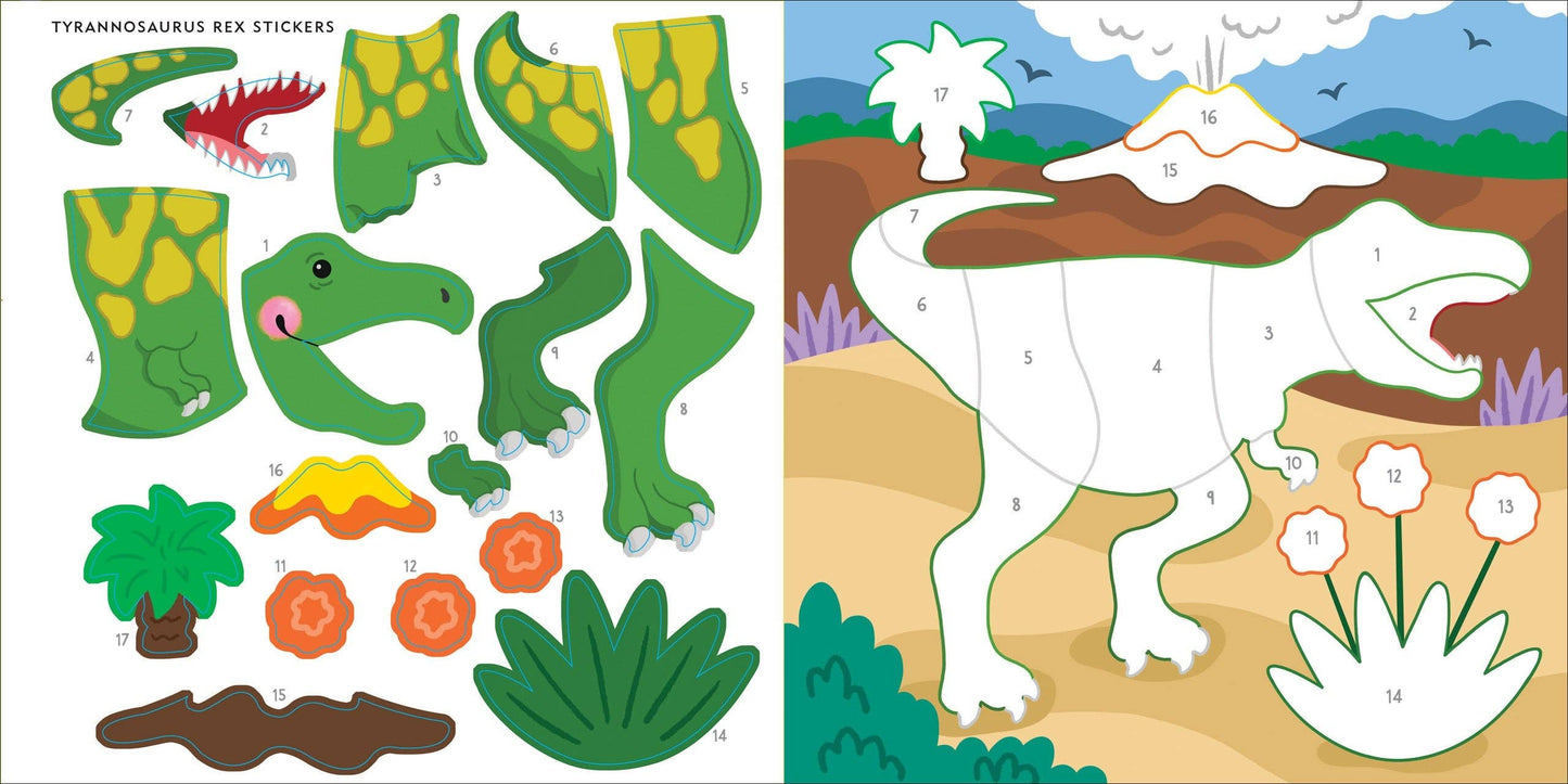 Dinosaurs First Color by Sticker Book - Ethan and Emily