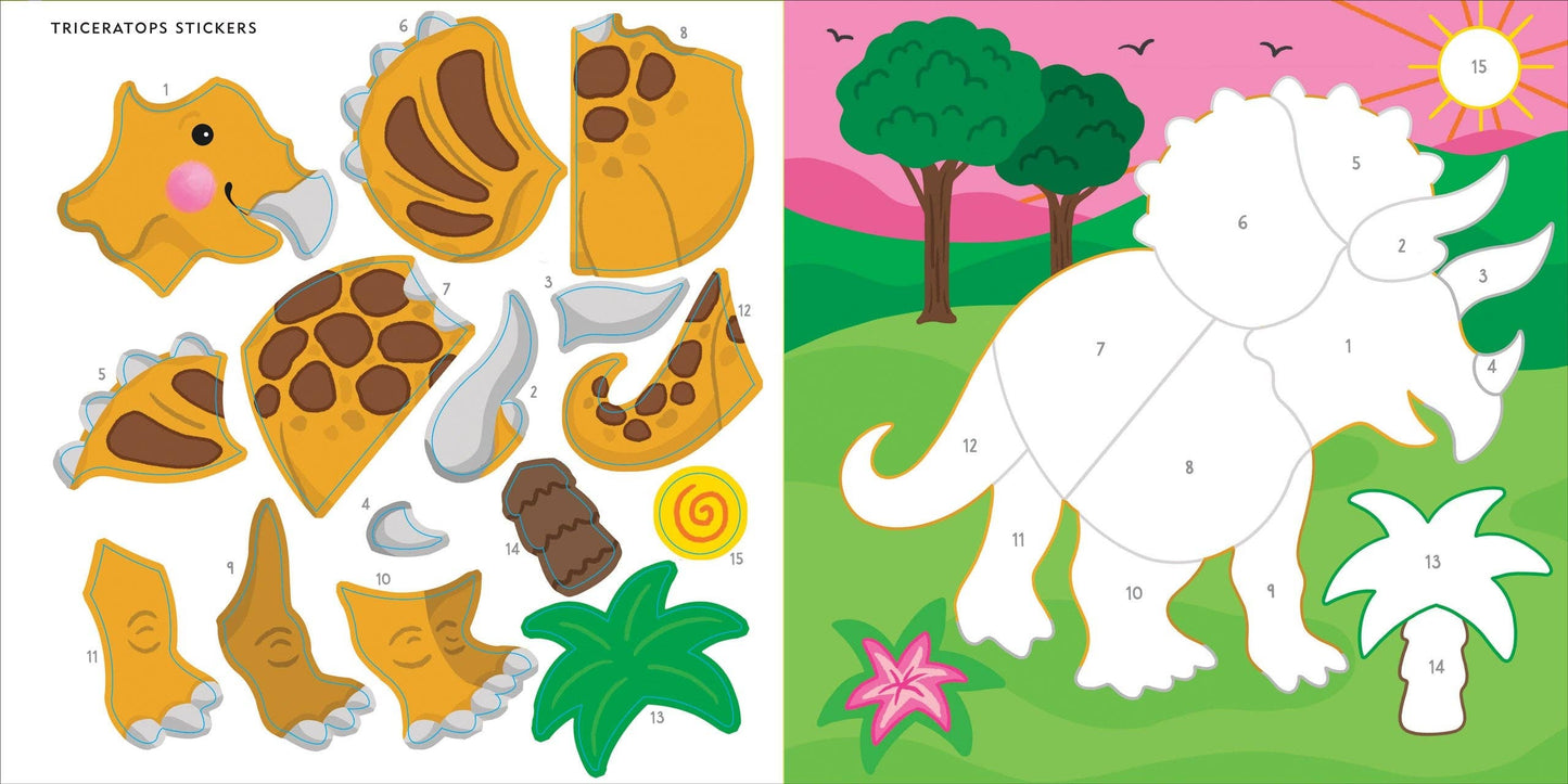 Dinosaurs First Color by Sticker Book - Ethan and Emily