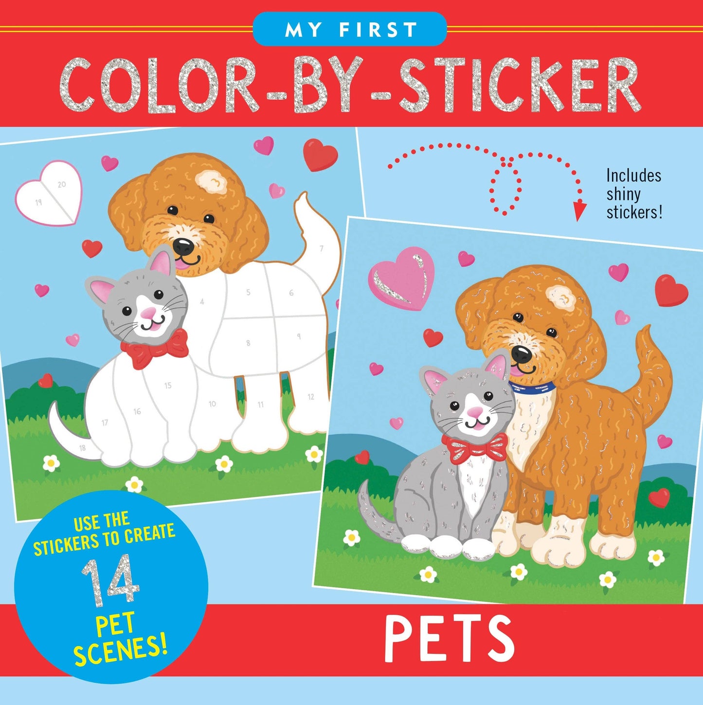 My First Color-by-Sticker Book - Pets - Ethan and Emily