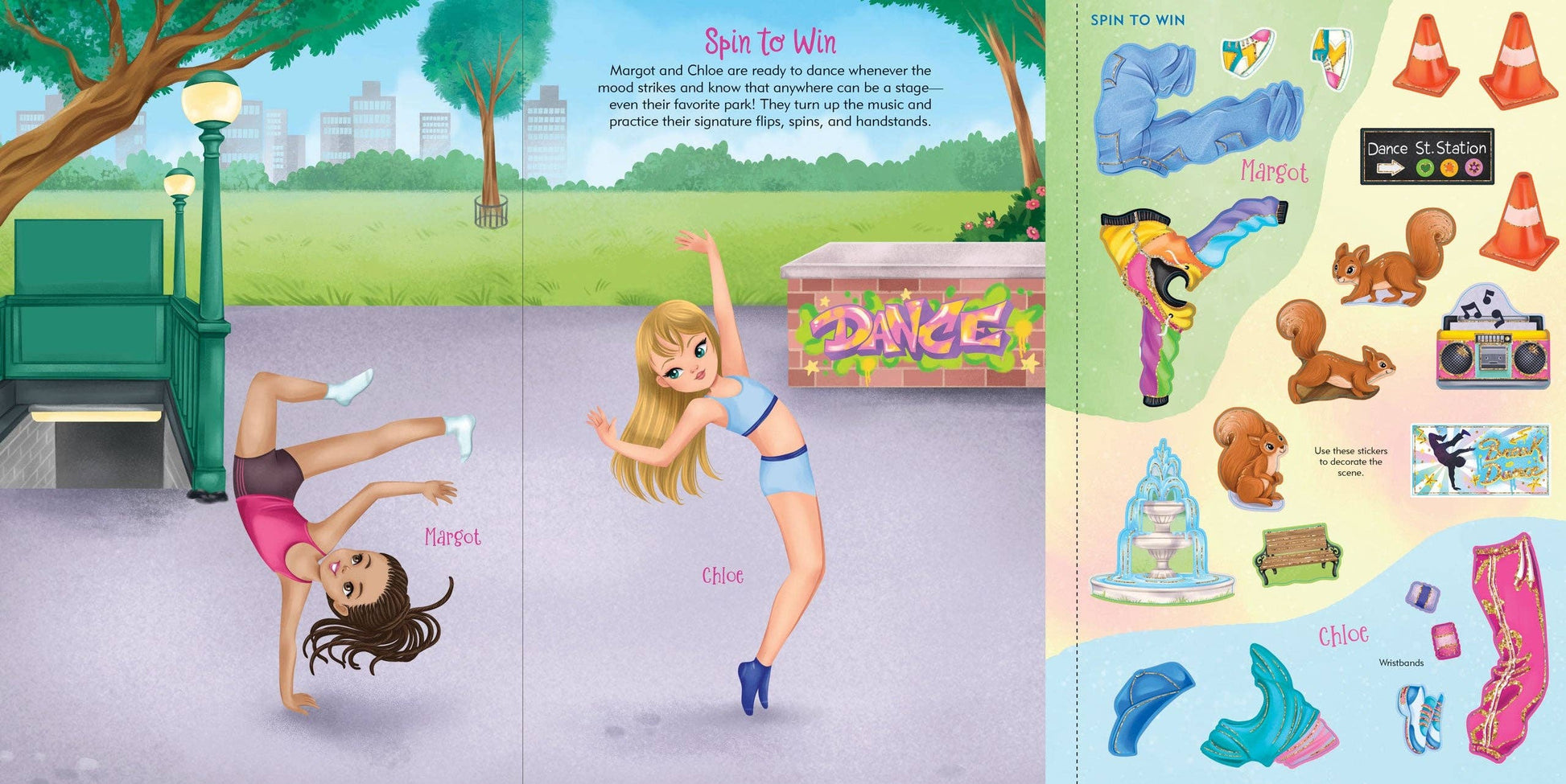 Dancers Sticker Doll Dress-Up Book - Ethan and Emily