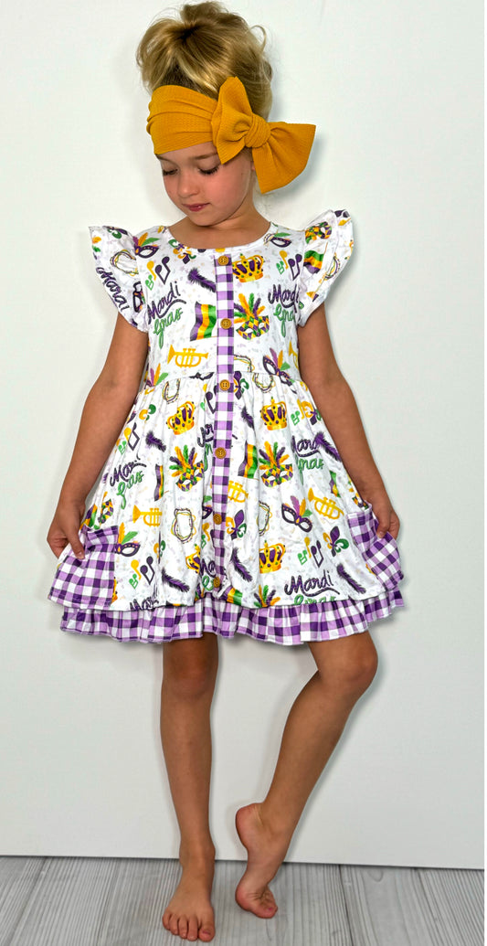Mardi Gras dress - Ethan and Emily