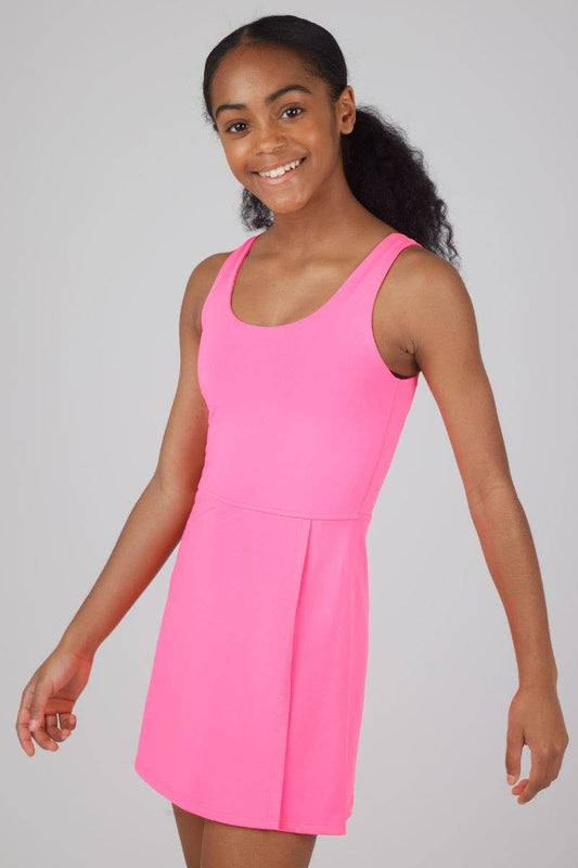 Girls Athletic Active Tennis Dress with Inner Shorts - Ethan and Emily