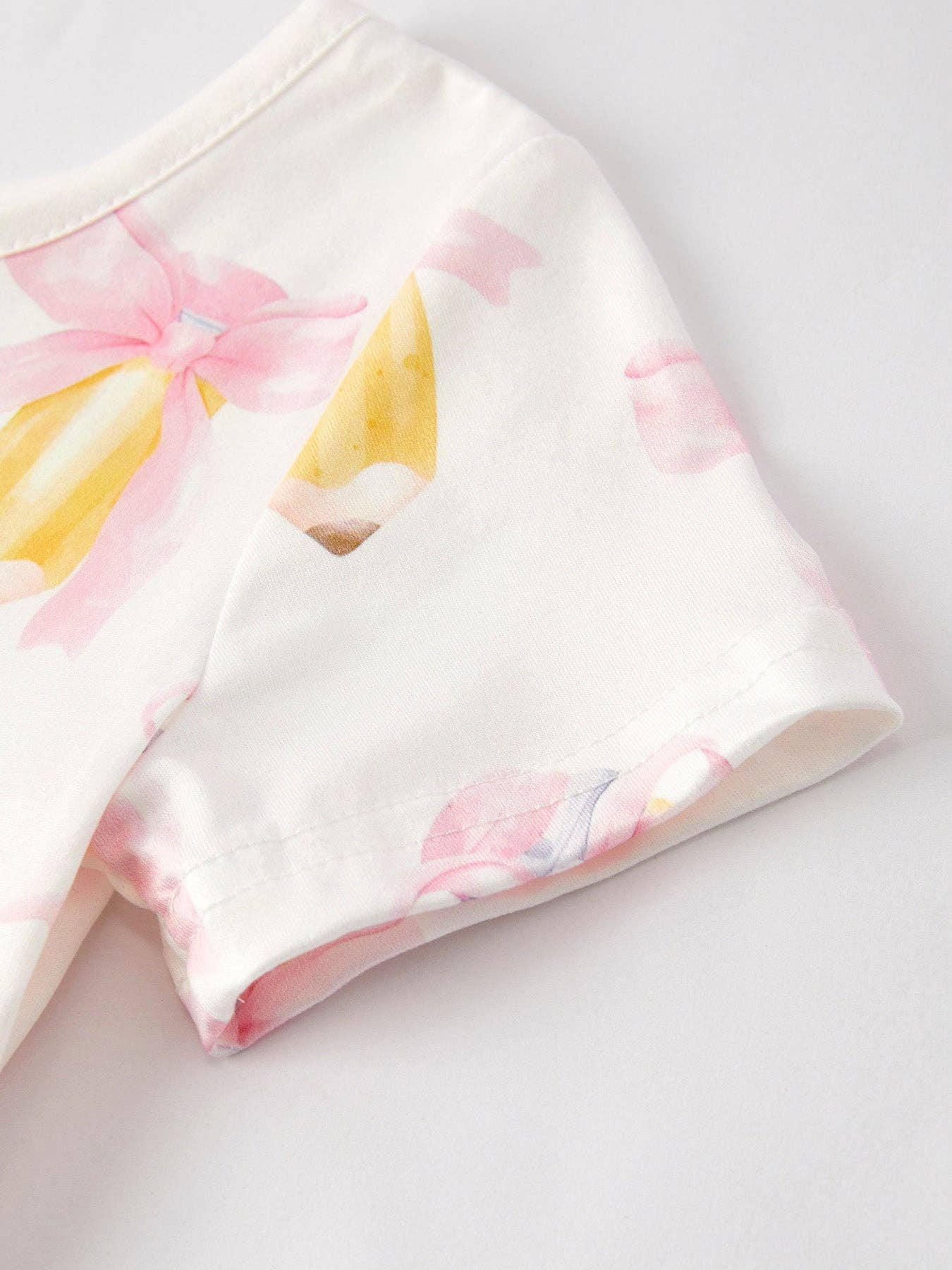 Back to School Bow Pencil Print Girls Dress