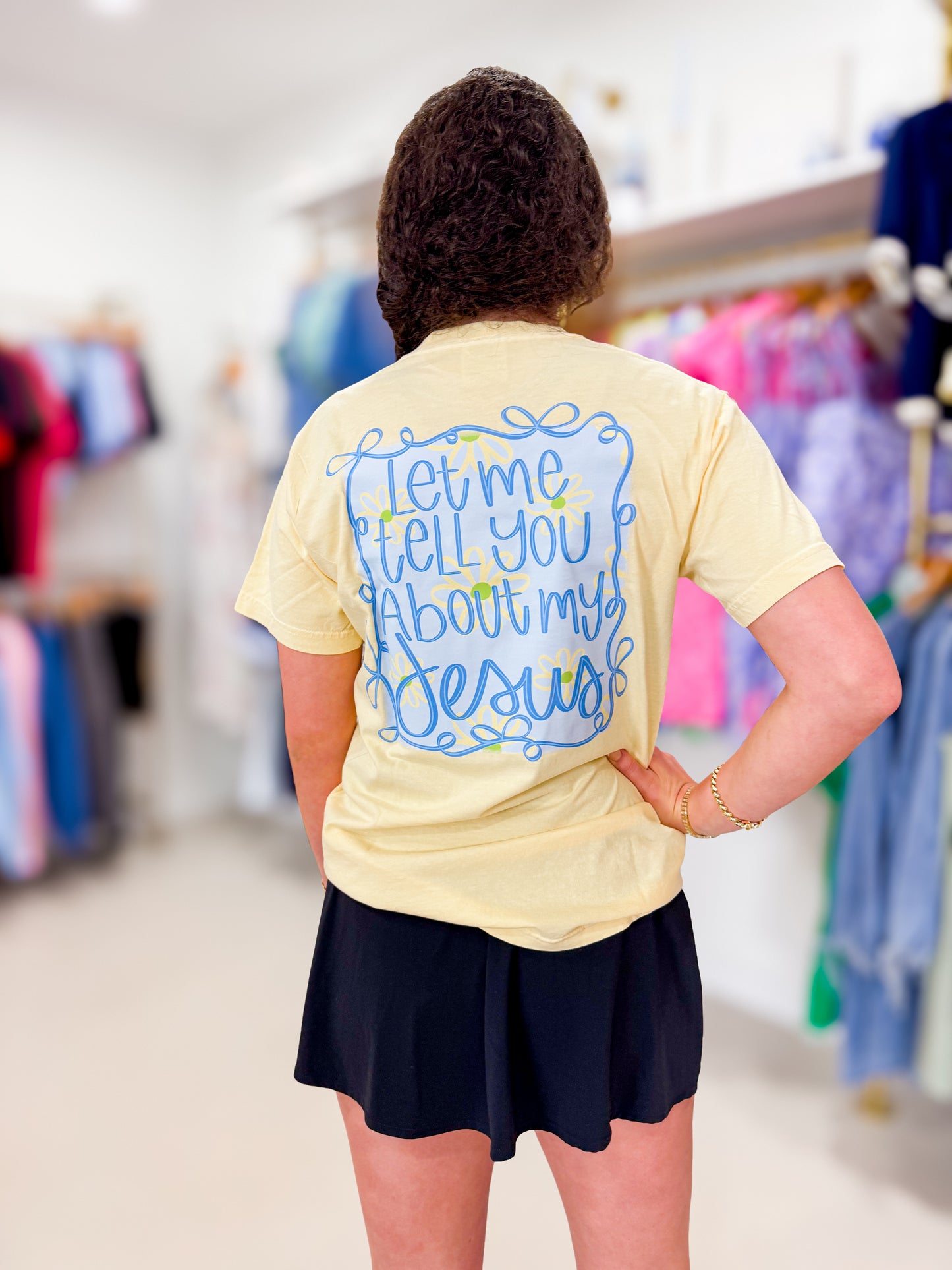 Let Me Tell You About My Jesus Comfort Colors® adult Tee