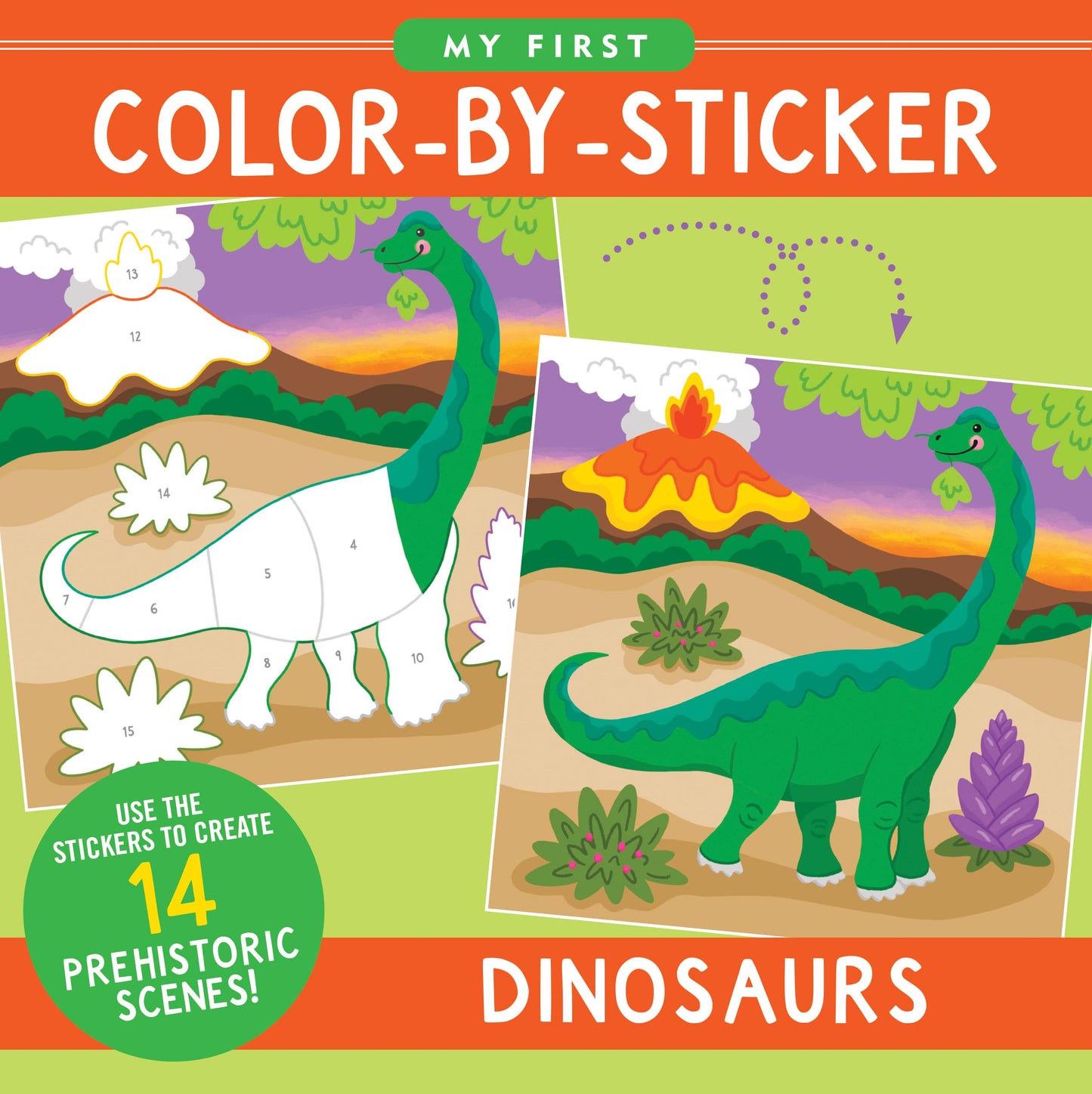 Dinosaurs First Color by Sticker Book - Ethan and Emily
