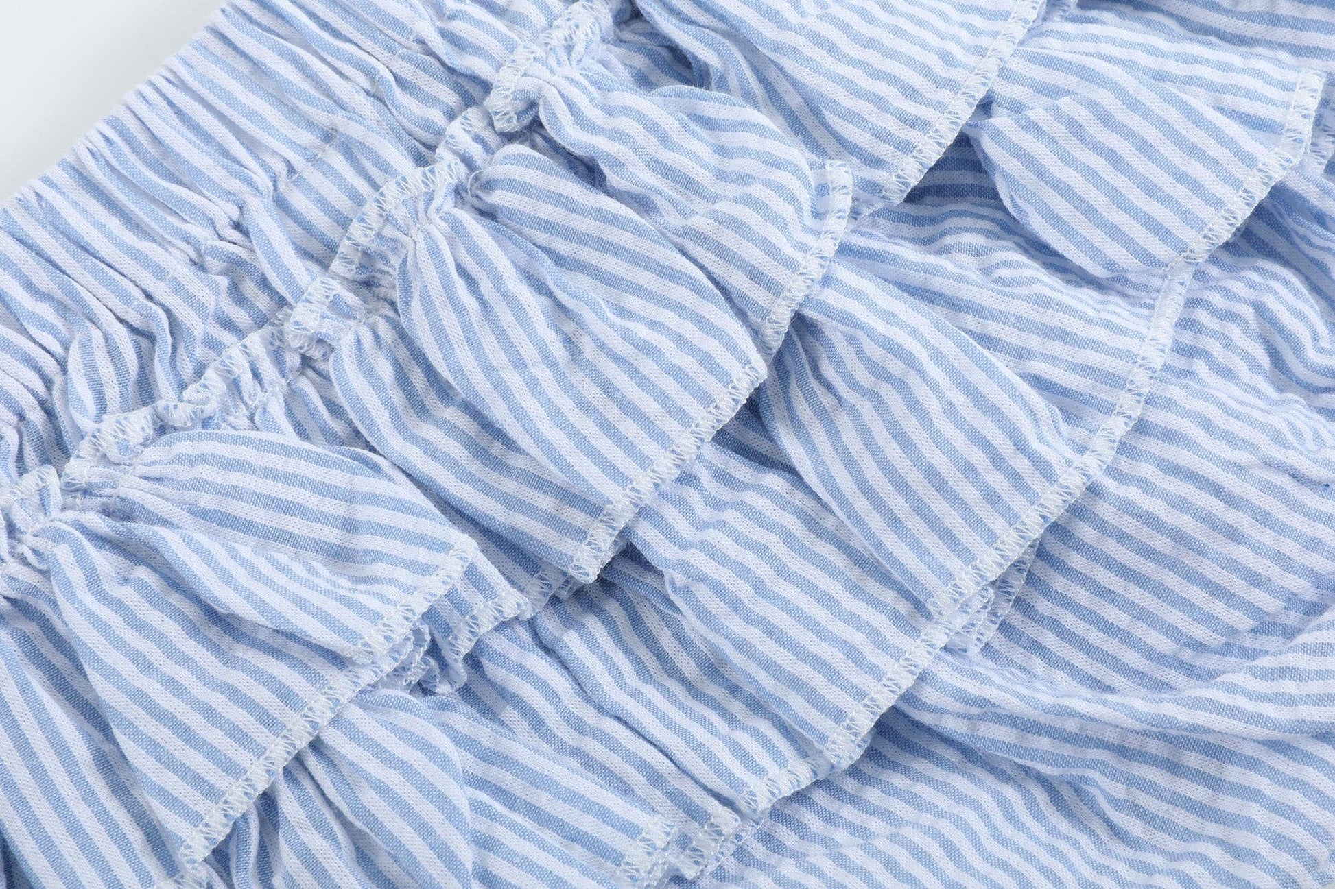 Light Blue Seersucker Turtle 2pc Bloomer Set - Ethan and Emily