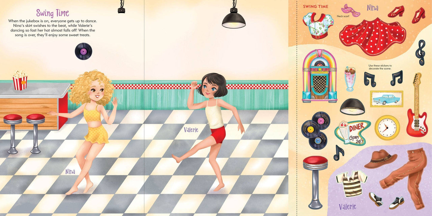 Dancers Sticker Doll Dress-Up Book - Ethan and Emily