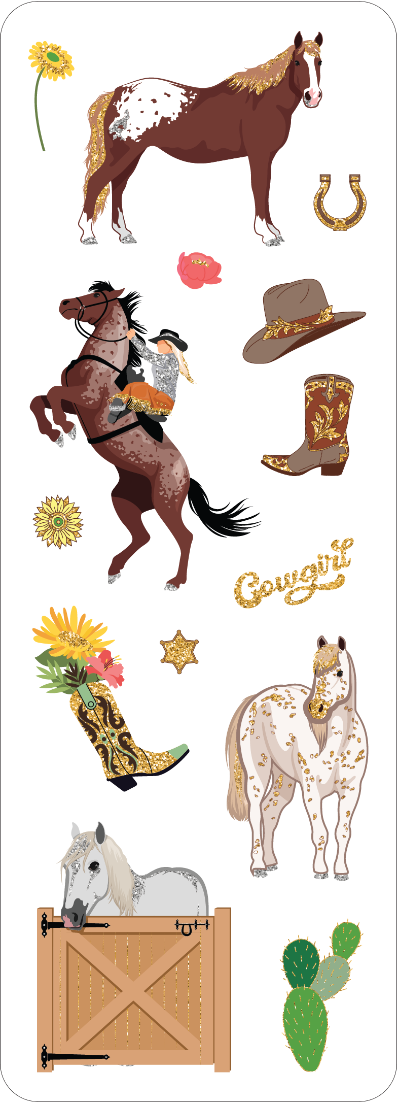 Horses Sticker Set - Ethan and Emily