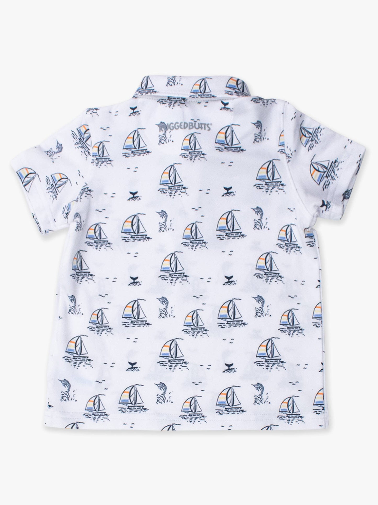 Boys Sailing the Seas Knit Short Sleeve Performance Polo