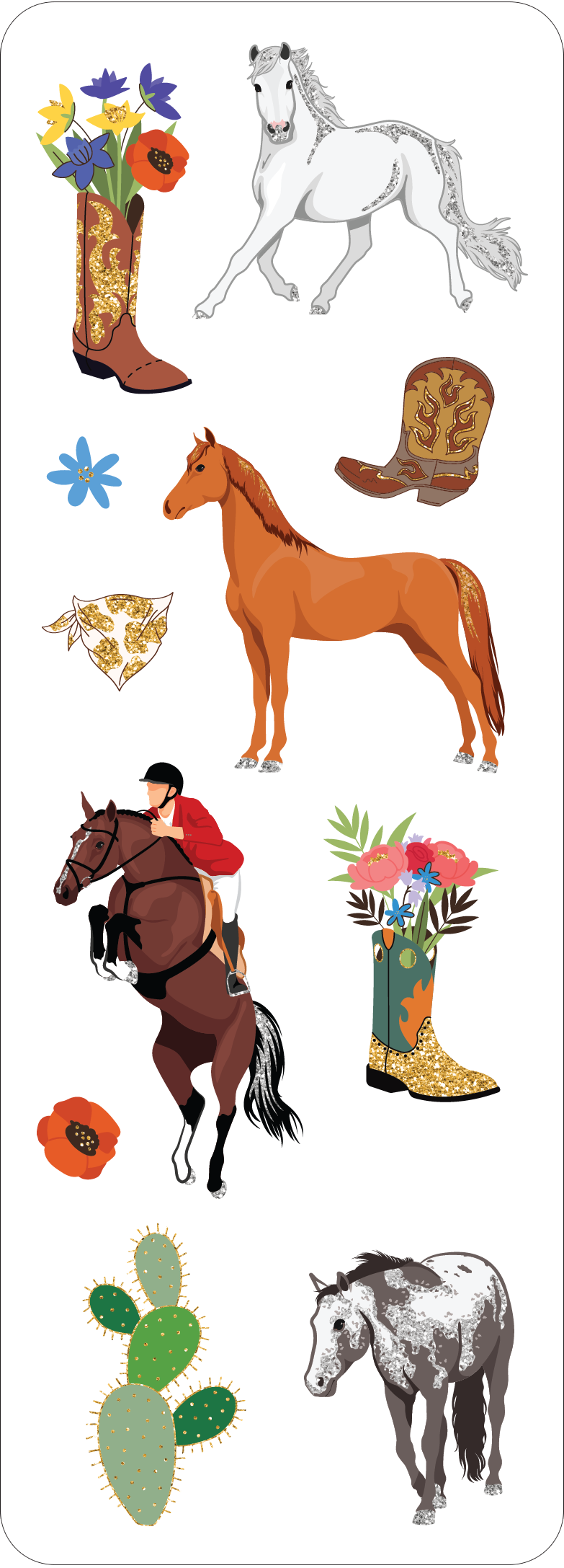 Horses Sticker Set - Ethan and Emily