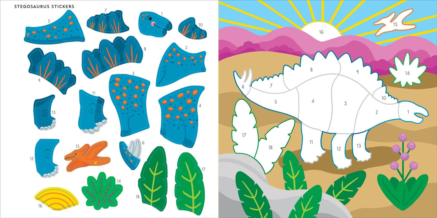 Dinosaurs First Color by Sticker Book - Ethan and Emily