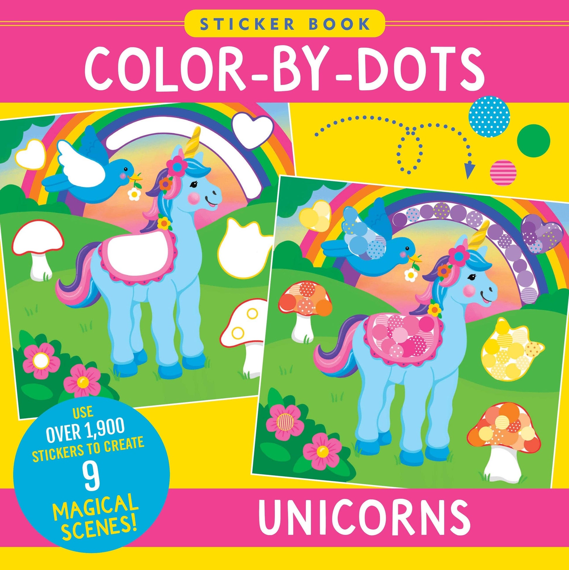 Color-By-Dots Sticker Book - Unicorns - Ethan and Emily