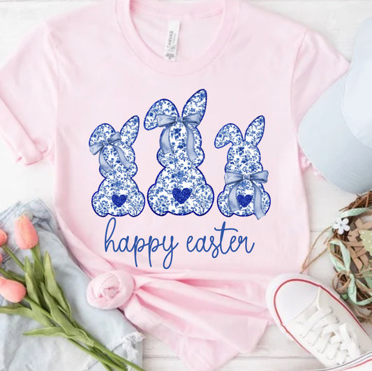Girls Toile Easter bunnies