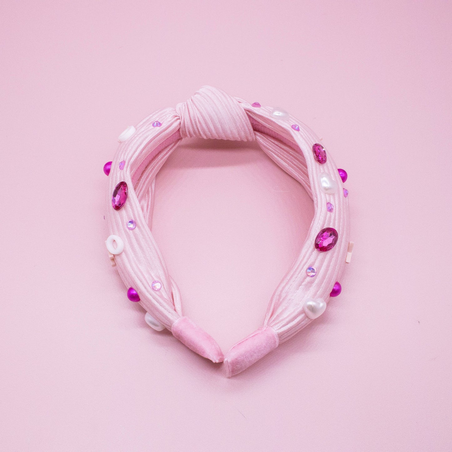 Kids Embellished Knot Headband - Beaded Valentine's Day - Ethan and Emily