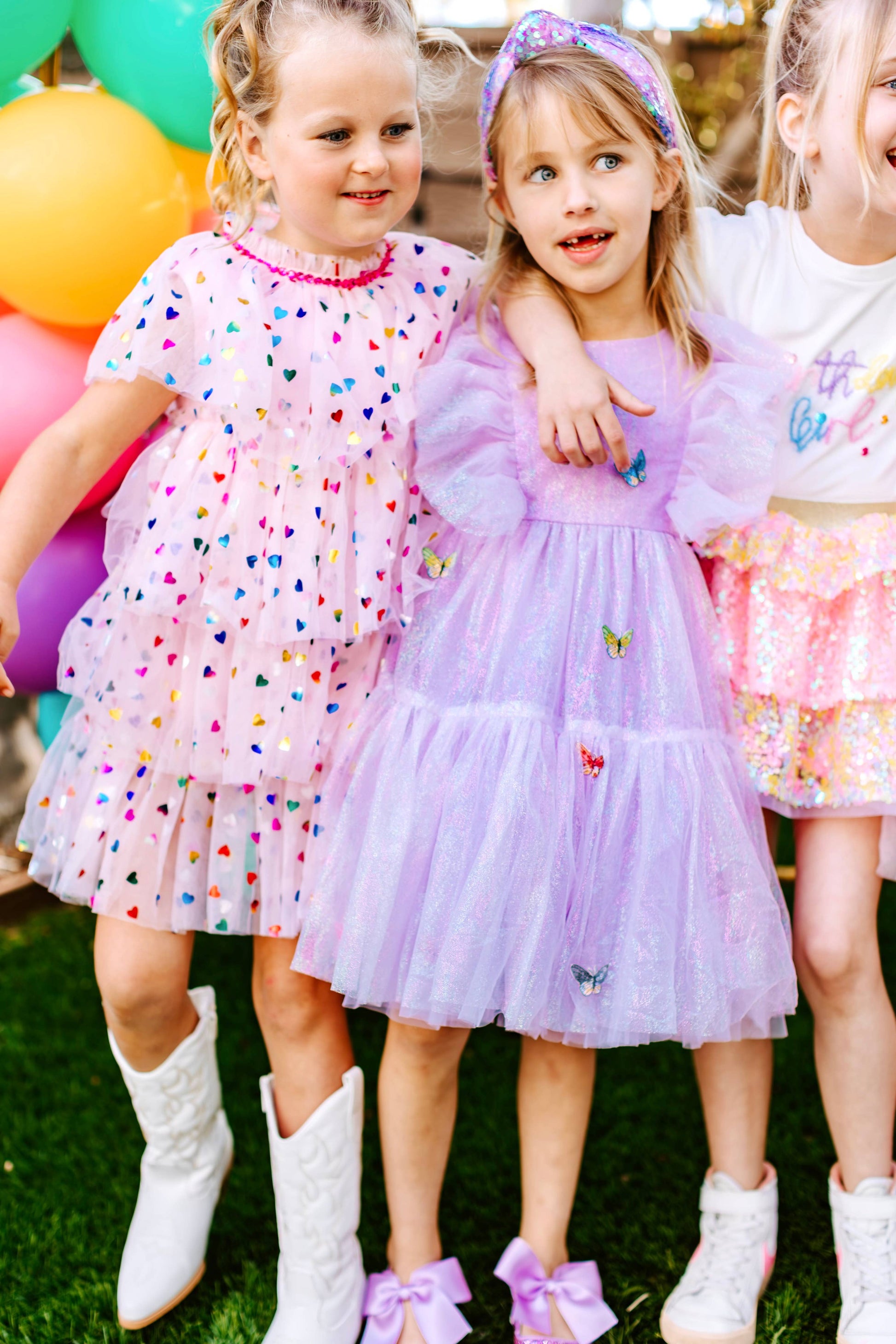 Girls Heart Foil Cake Birthday Dress | Birthday Dress - Ethan and Emily