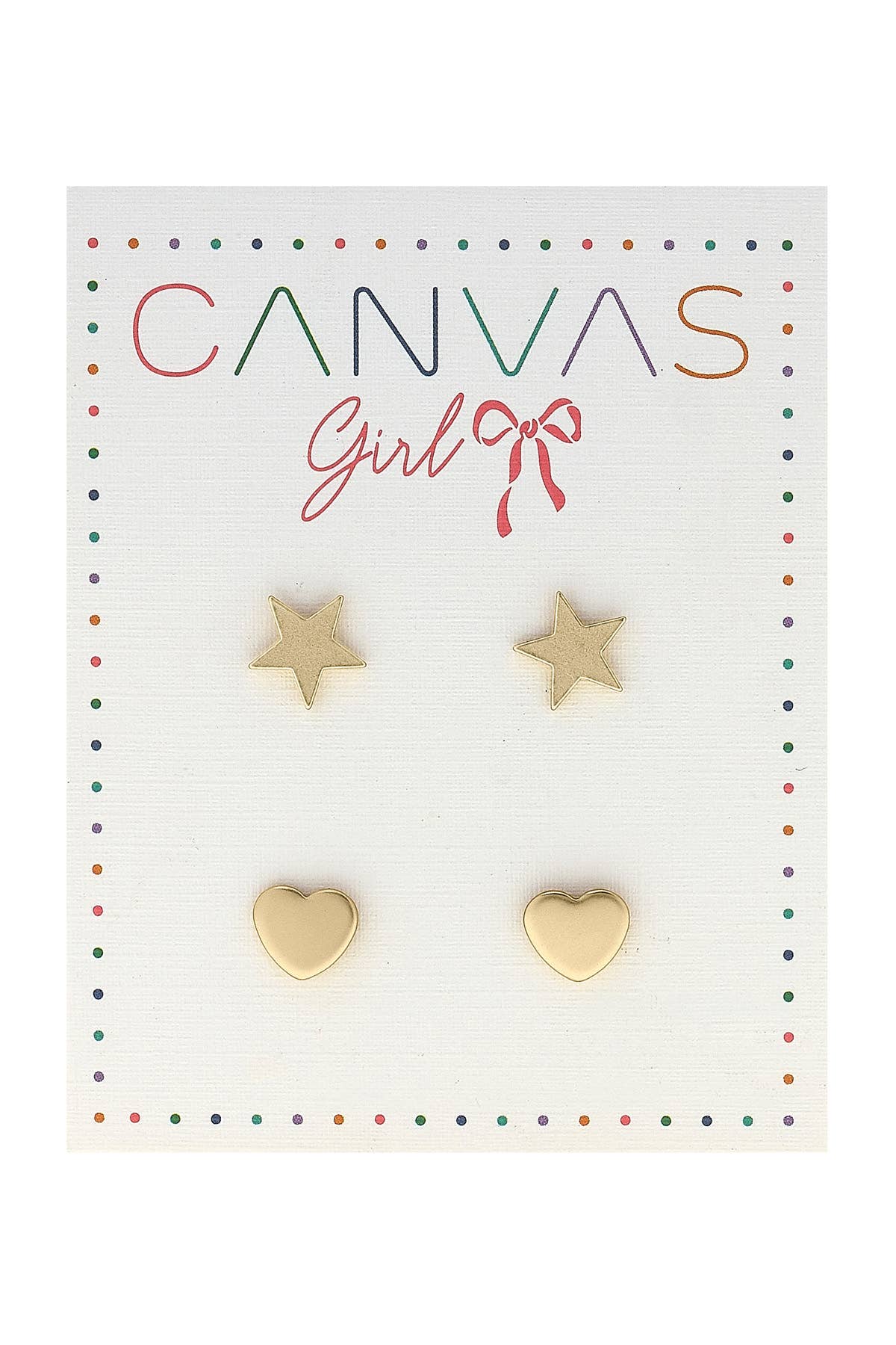 Cleo Star & Heart Children's Stud Earrings (Set of 2) - Ethan and Emily