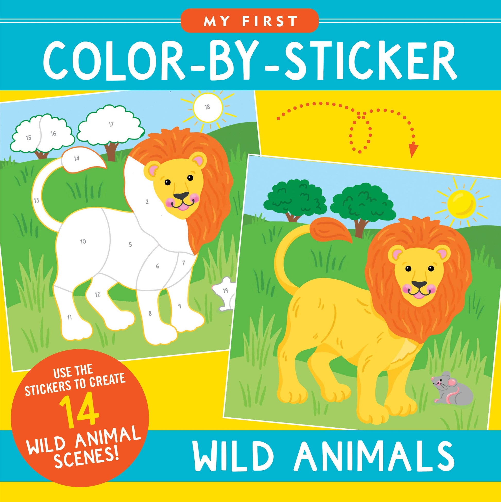 Wild Animals First Color by Sticker Book - Ethan and Emily