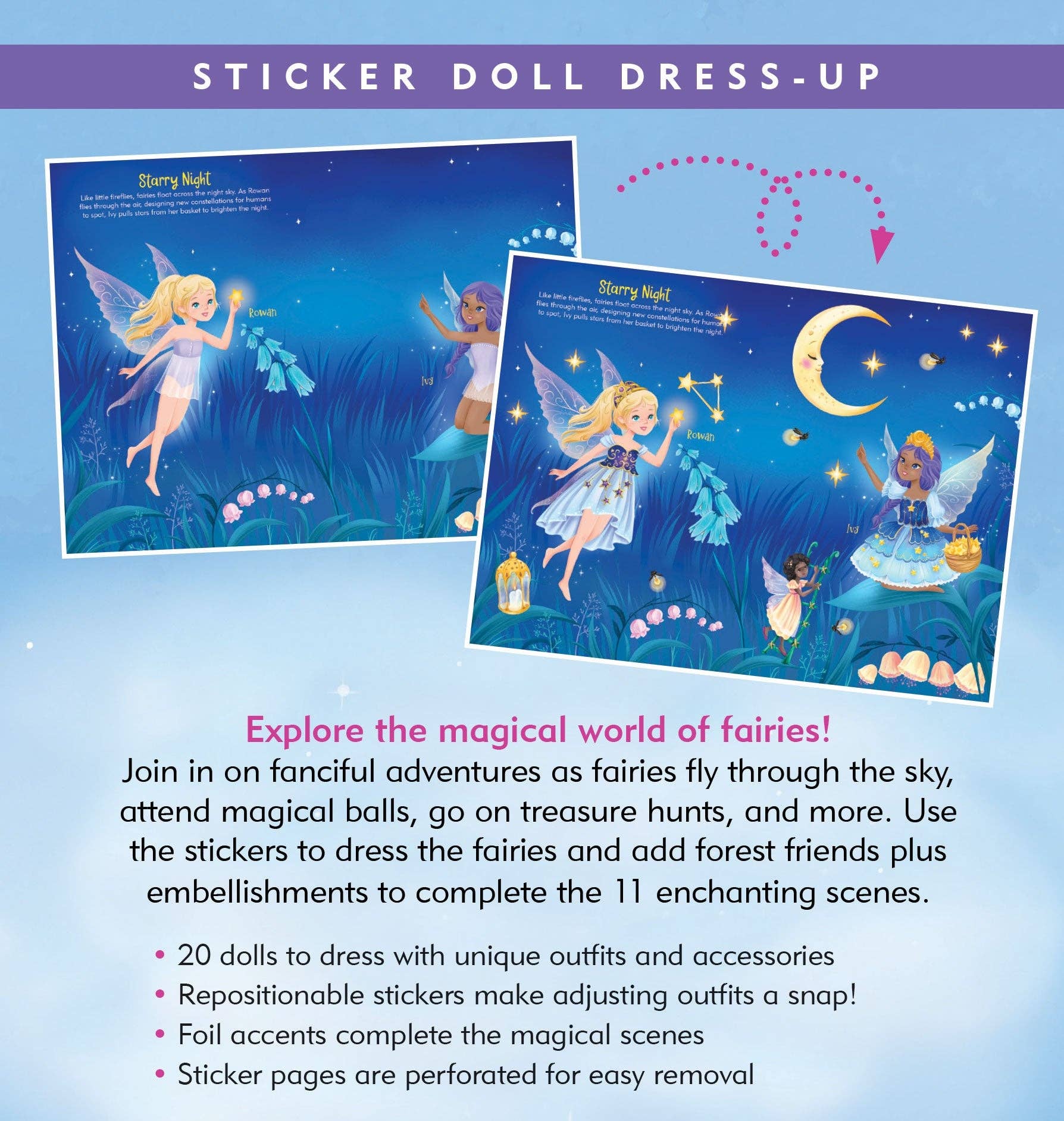 Fairies Sticker Doll Dress-Up Book - Ethan and Emily