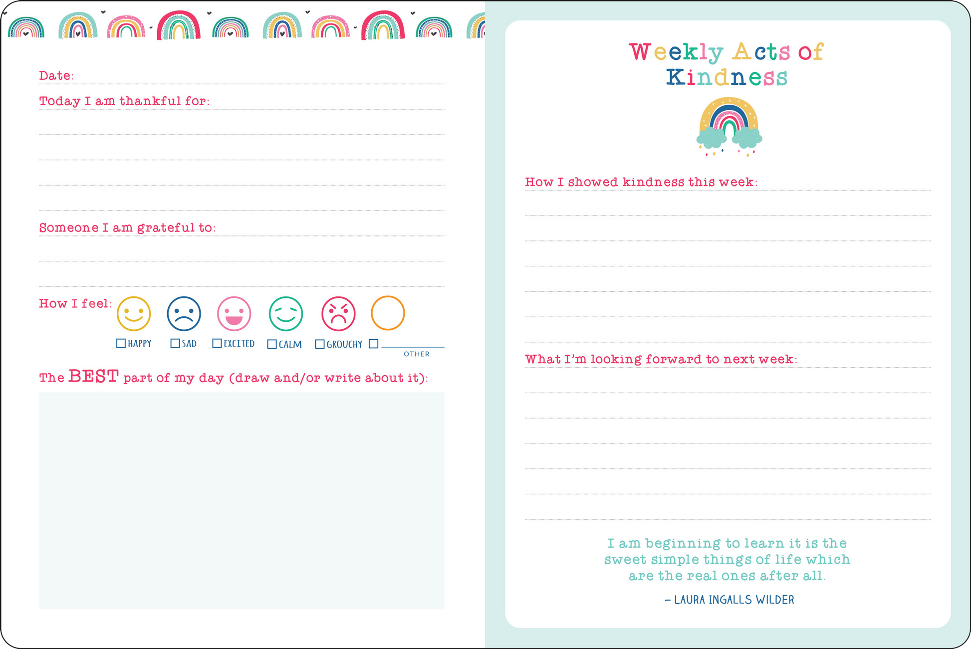 Daily Gratitude Journal for Kids - Ethan and Emily