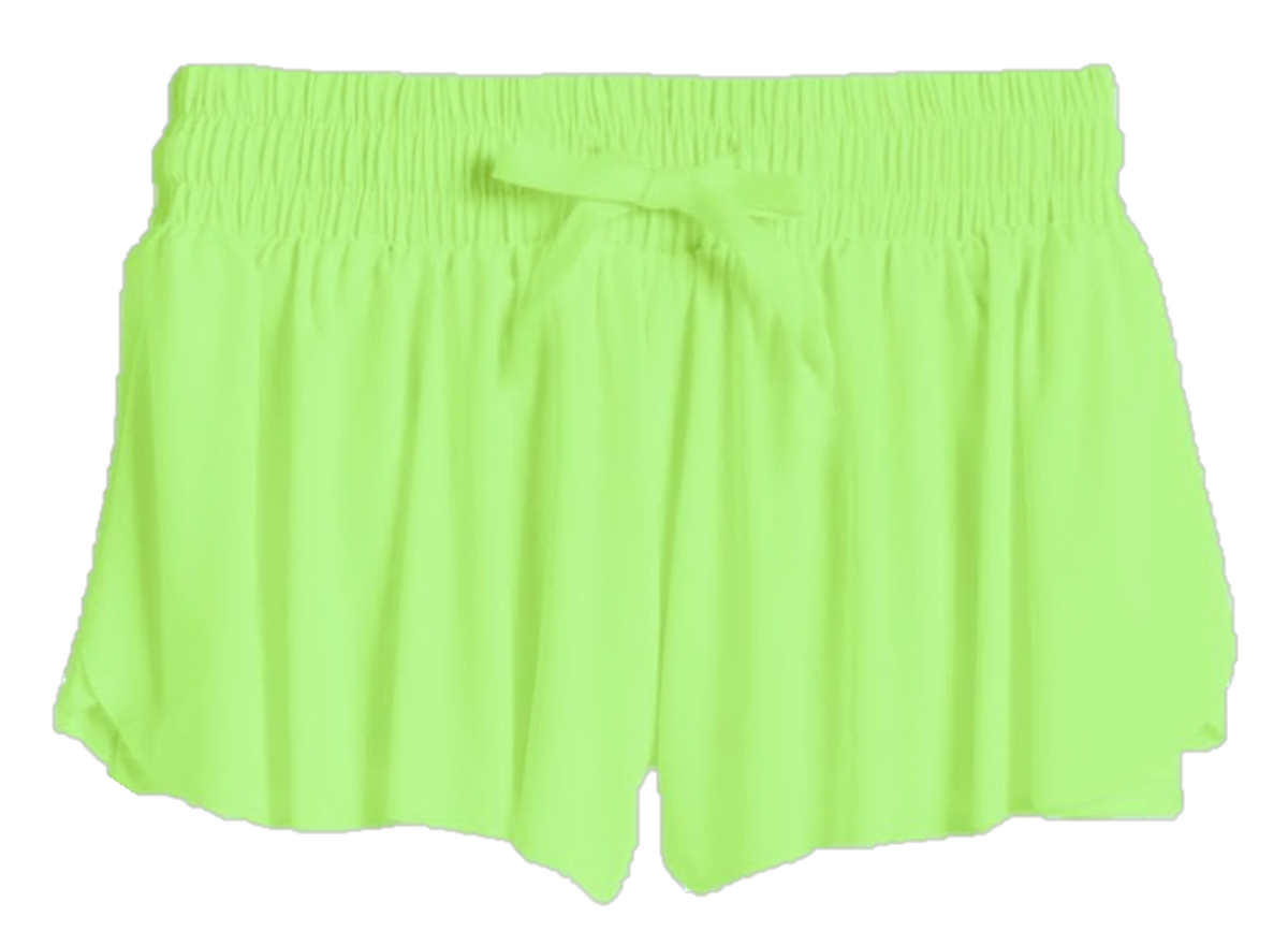 Girls butterfly shorts in lime green - Ethan and Emily