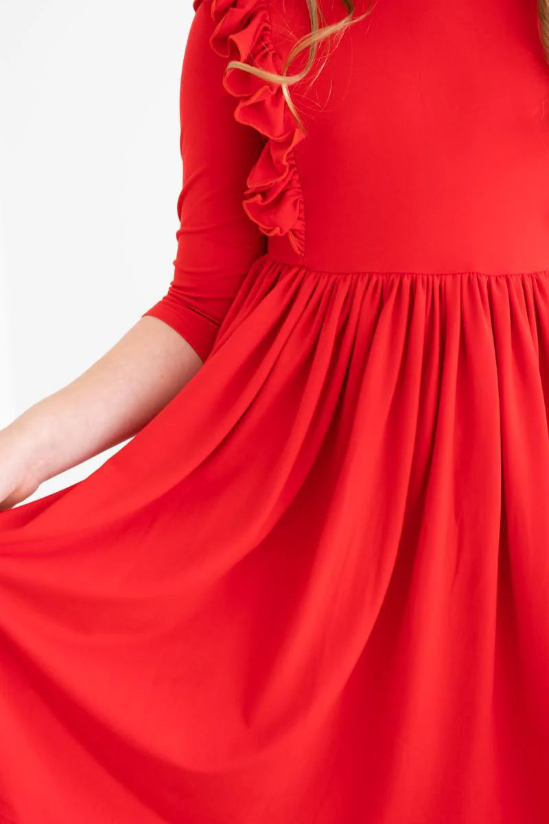 Red twirl dress - Ethan and Emily
