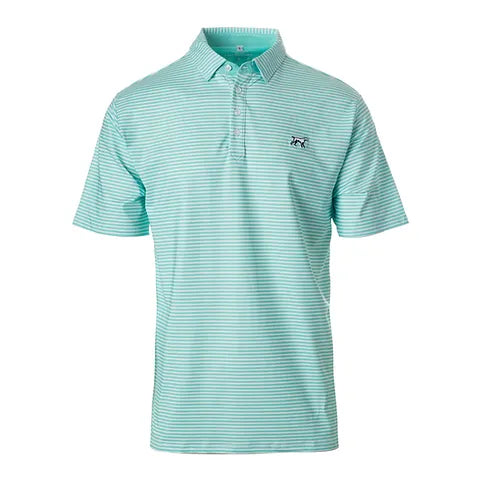 Fieldstone polo in aqua - Ethan and Emily