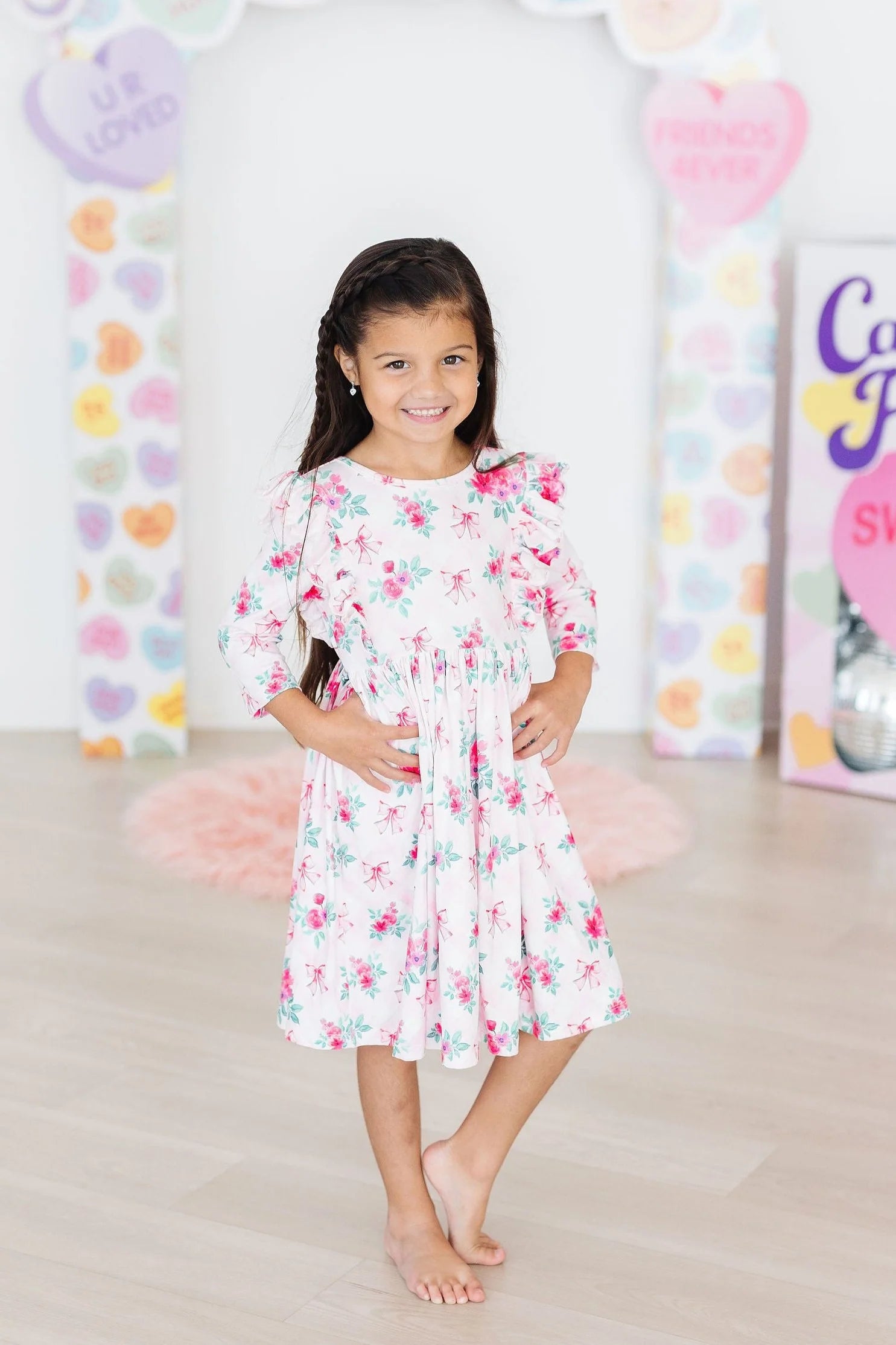 Gingham bow twirl dress - Ethan and Emily