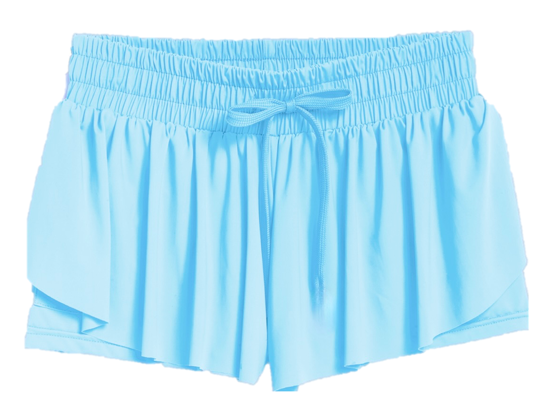 Girls butterfly shorts in baby blue - Ethan and Emily