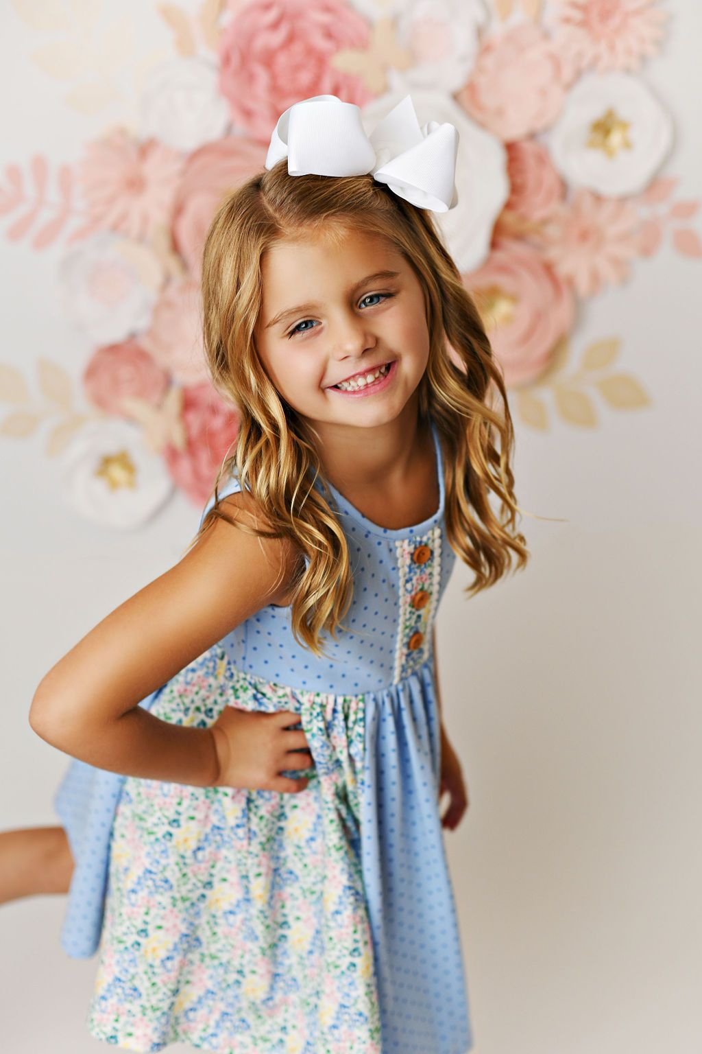 Watercolor and Dots Dress - Ethan and Emily