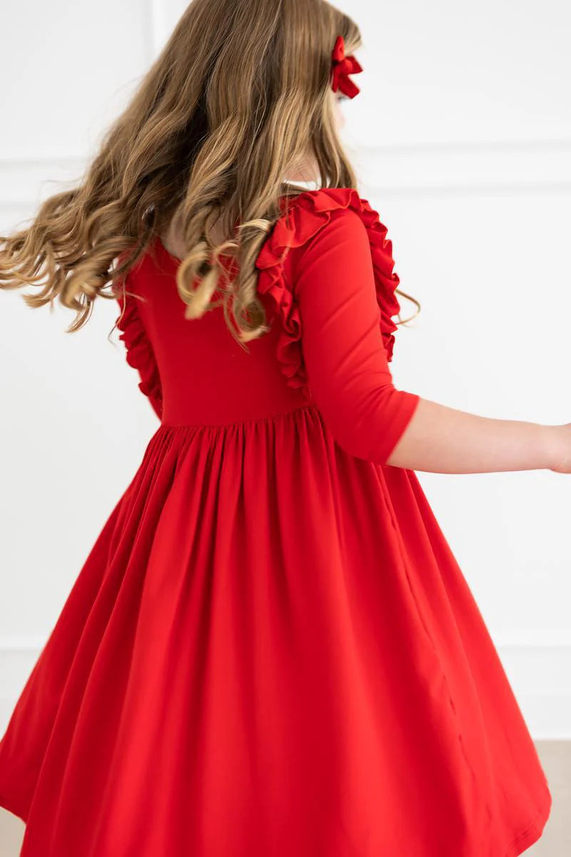 Red twirl dress - Ethan and Emily