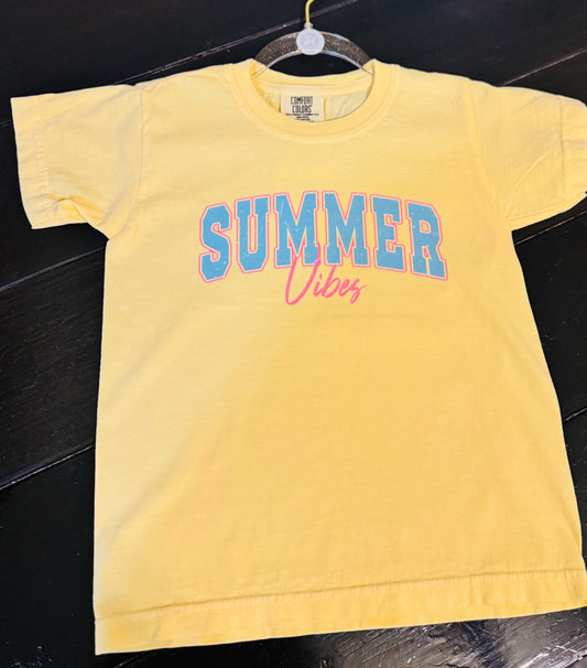 Summer vibes yellow tee
