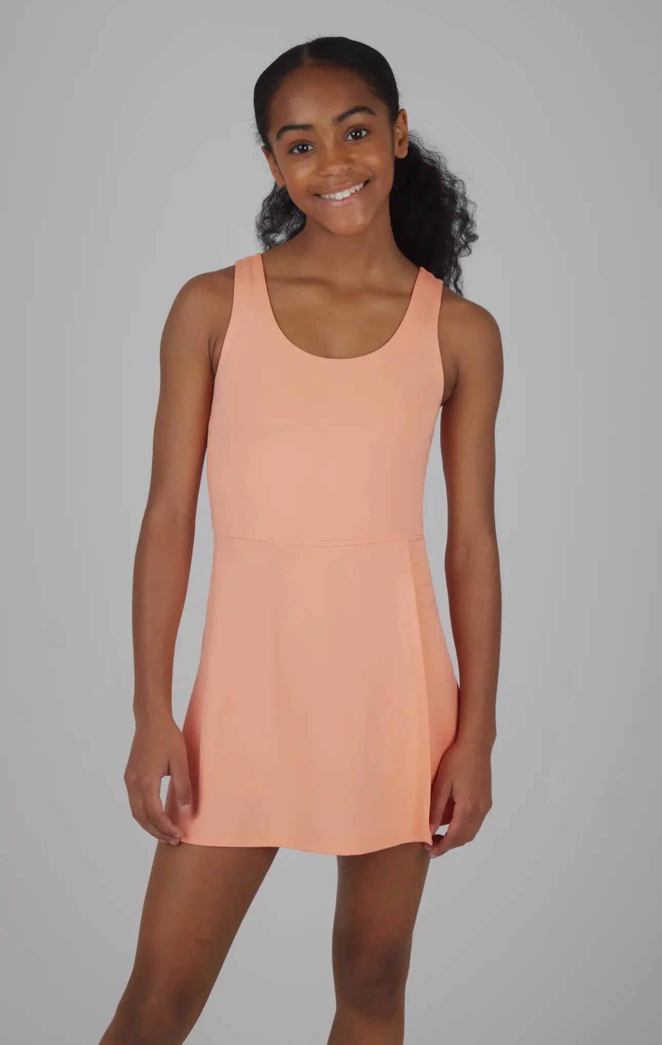 Girls tennis dress in peach - Ethan and Emily