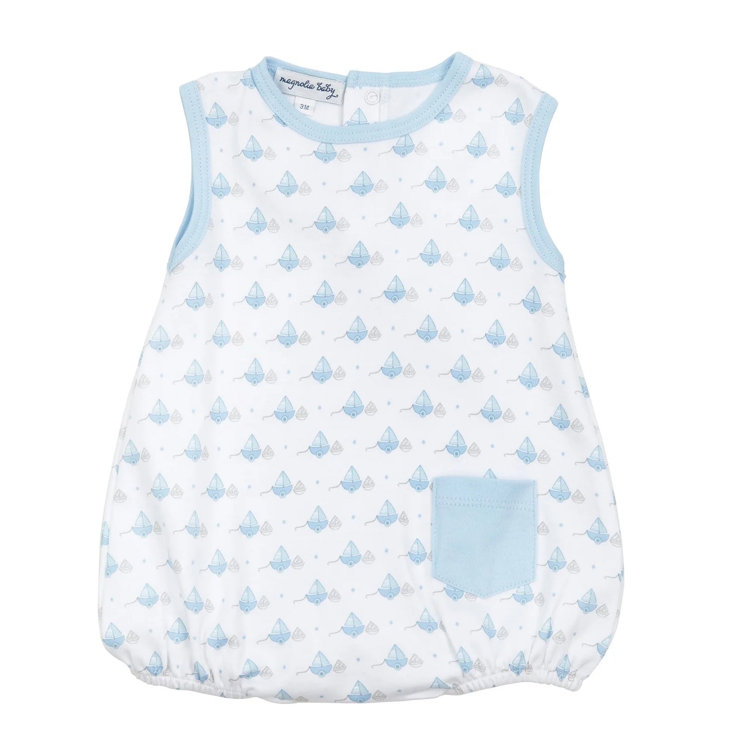 My First Sailboat Print Bubble - Light Blue