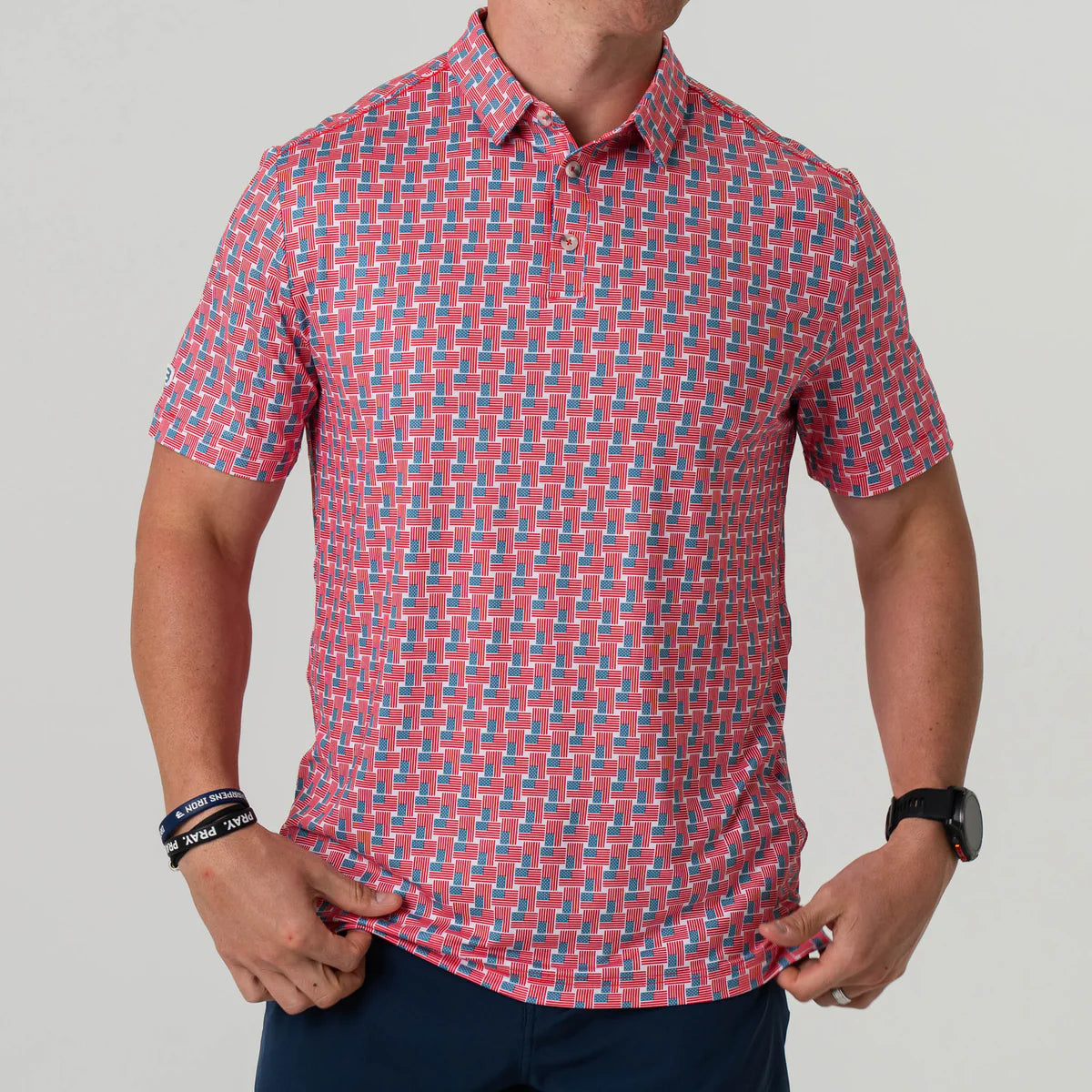 Men’s American Flag Polo