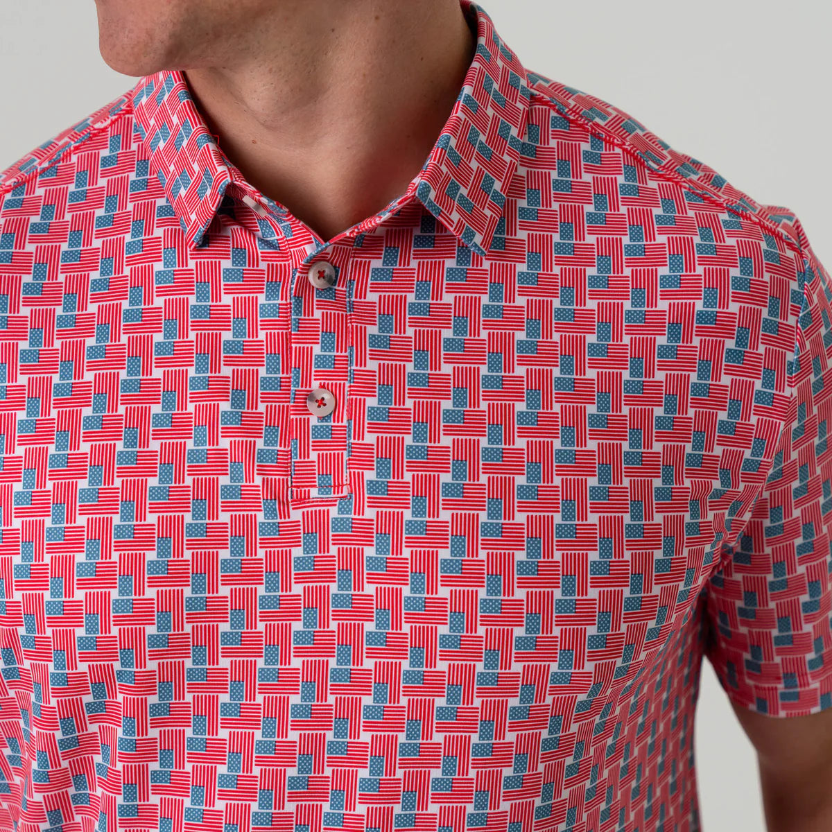 Men’s American Flag Polo