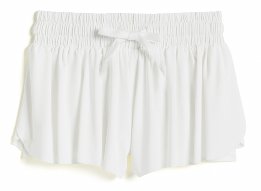 Girls white butterfly shorts