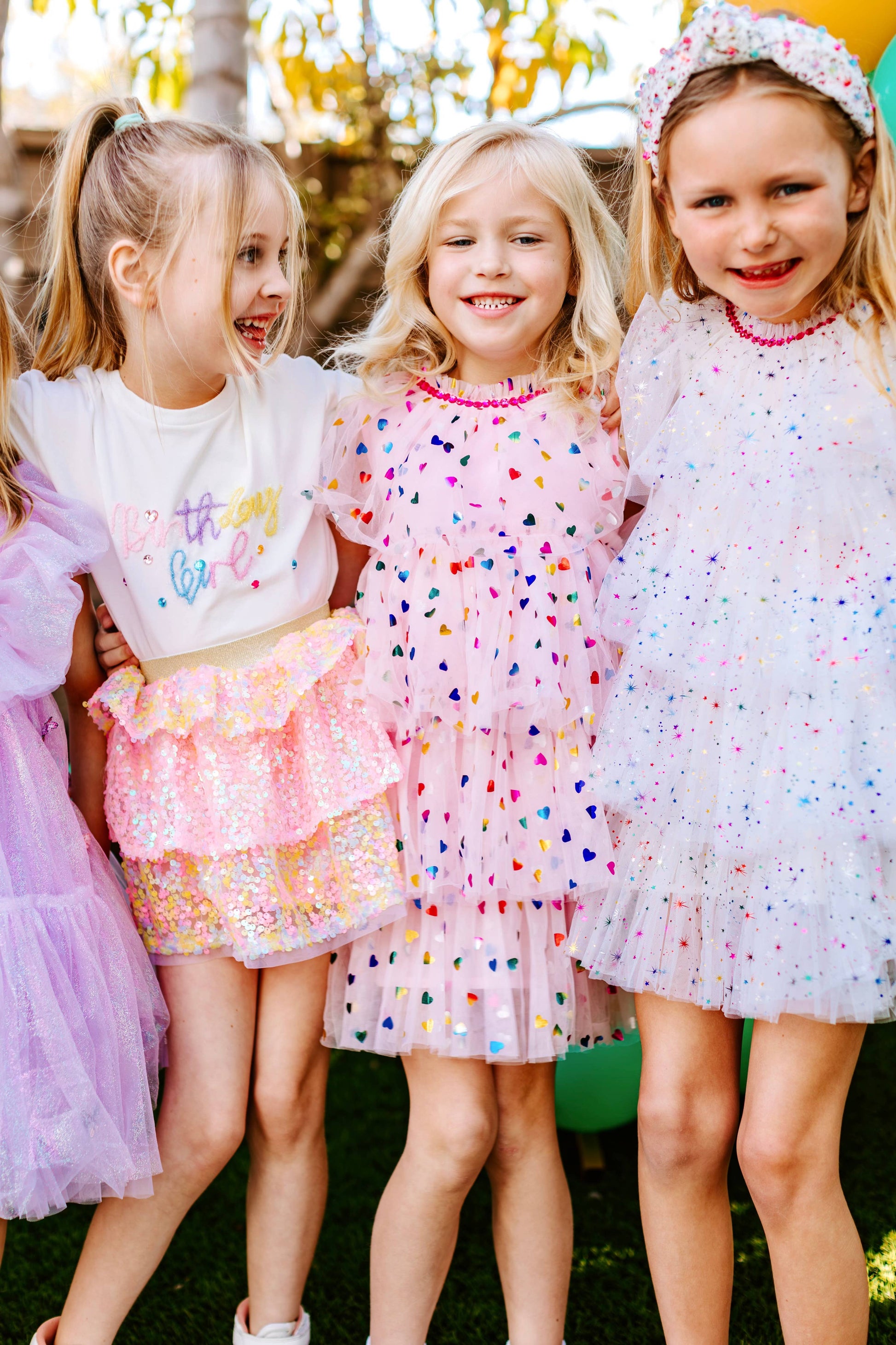 Girls Heart Foil Cake Birthday Dress | Birthday Dress - Ethan and Emily