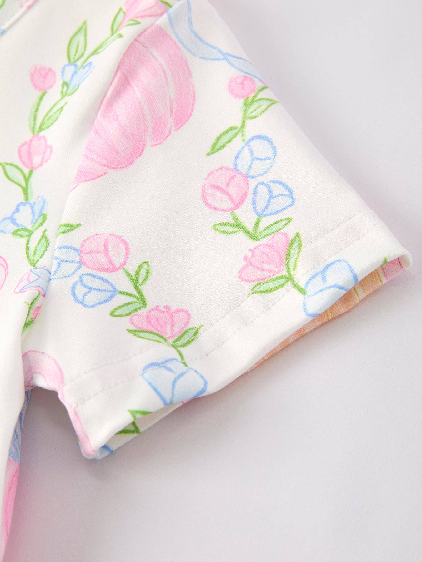 Pastel Pumpkin Bow Print Girls Dress